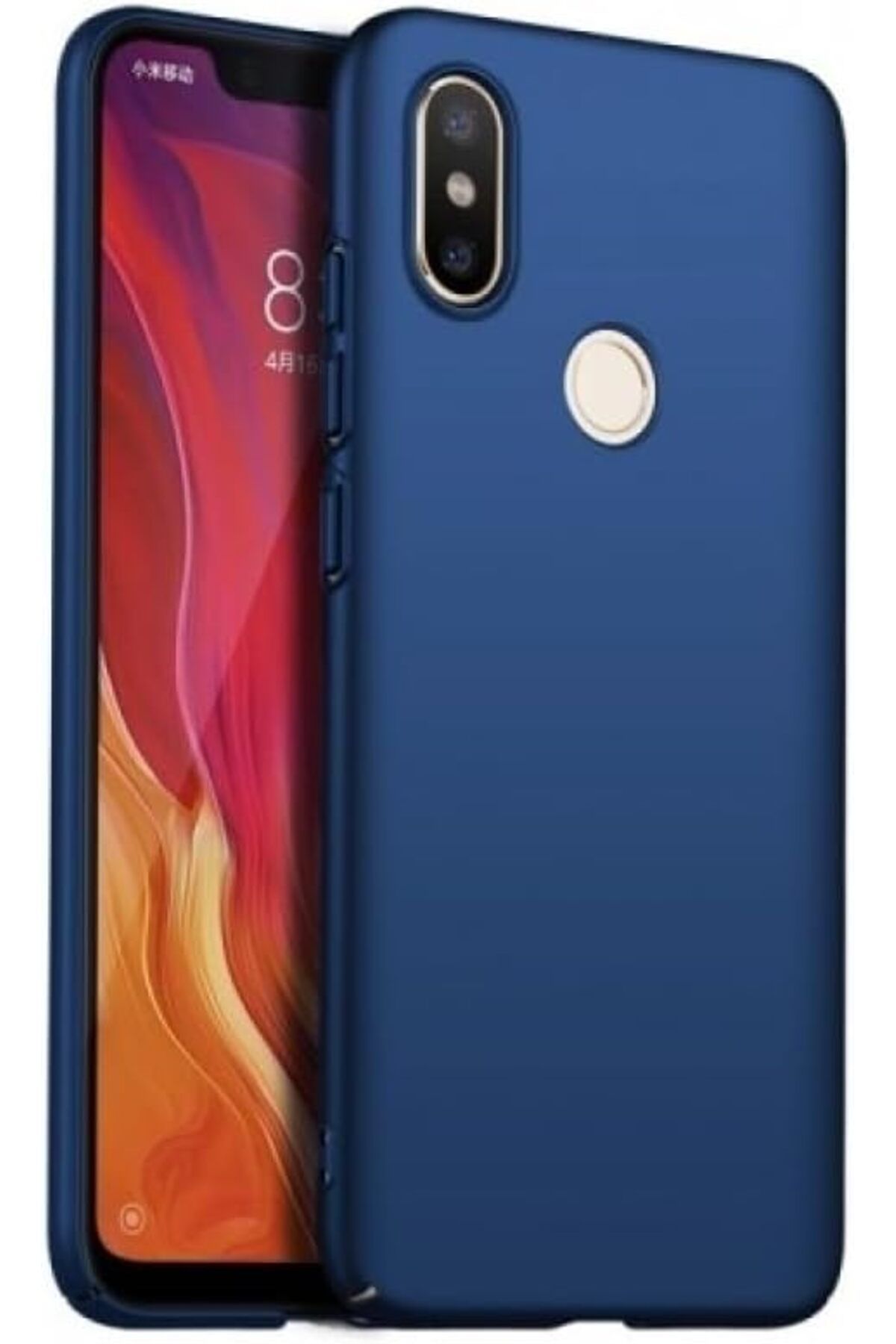 STOREMAX ELZ Mi 6X / Mi A2 Uyumlu Sert Rubber Silikon Kılıf (Mavi) FRNTR 1127478