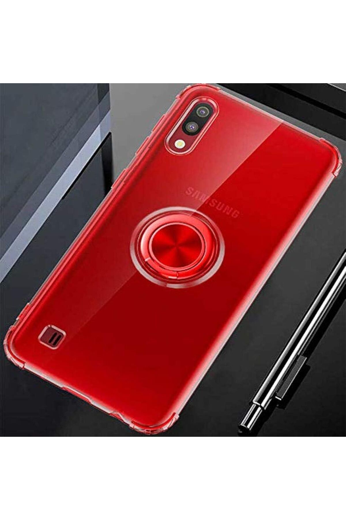 STOREMAX Rom Galaxy A10 ile Uyumlu Kılıf Mill Silikon Kırmızı Romshp 1067323