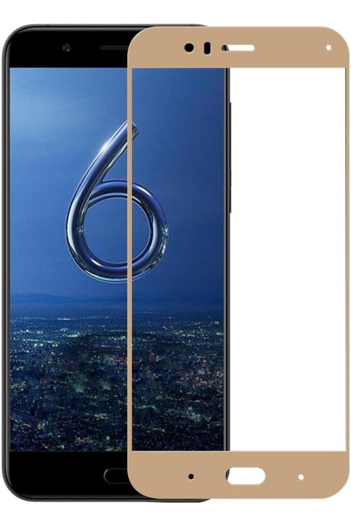 STOREMAX OZN Xiaomi Mi 6 Uyumlu Full Kaplayan Temperli 5D Ekran Koruyucu Cam (Gold) OZNstre 1094633