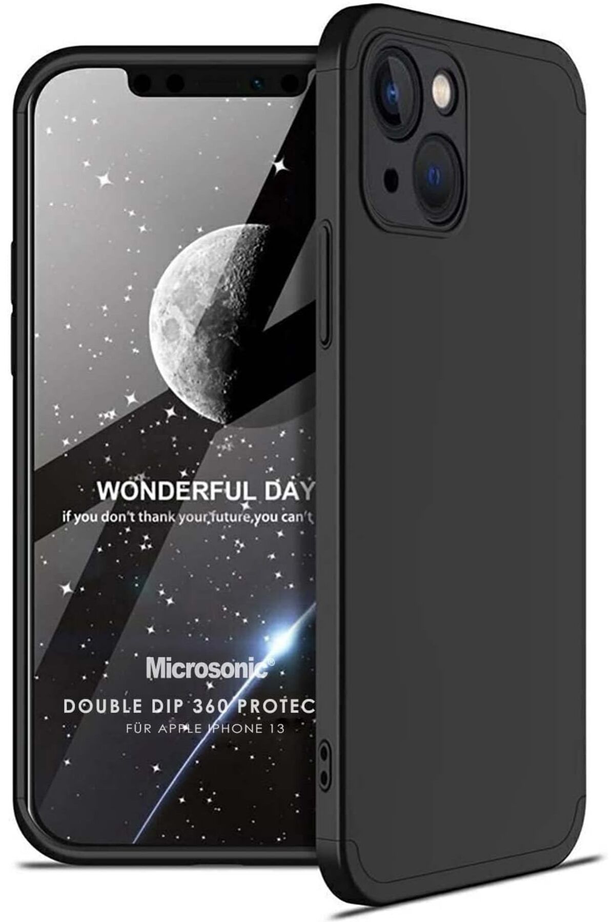 STOREMAX ELZ iPhone 13 için Kılıf Double Dip 360 Protective Siyah [iPhone 13 ile Uyumlu Kılıf - Siyah] F
