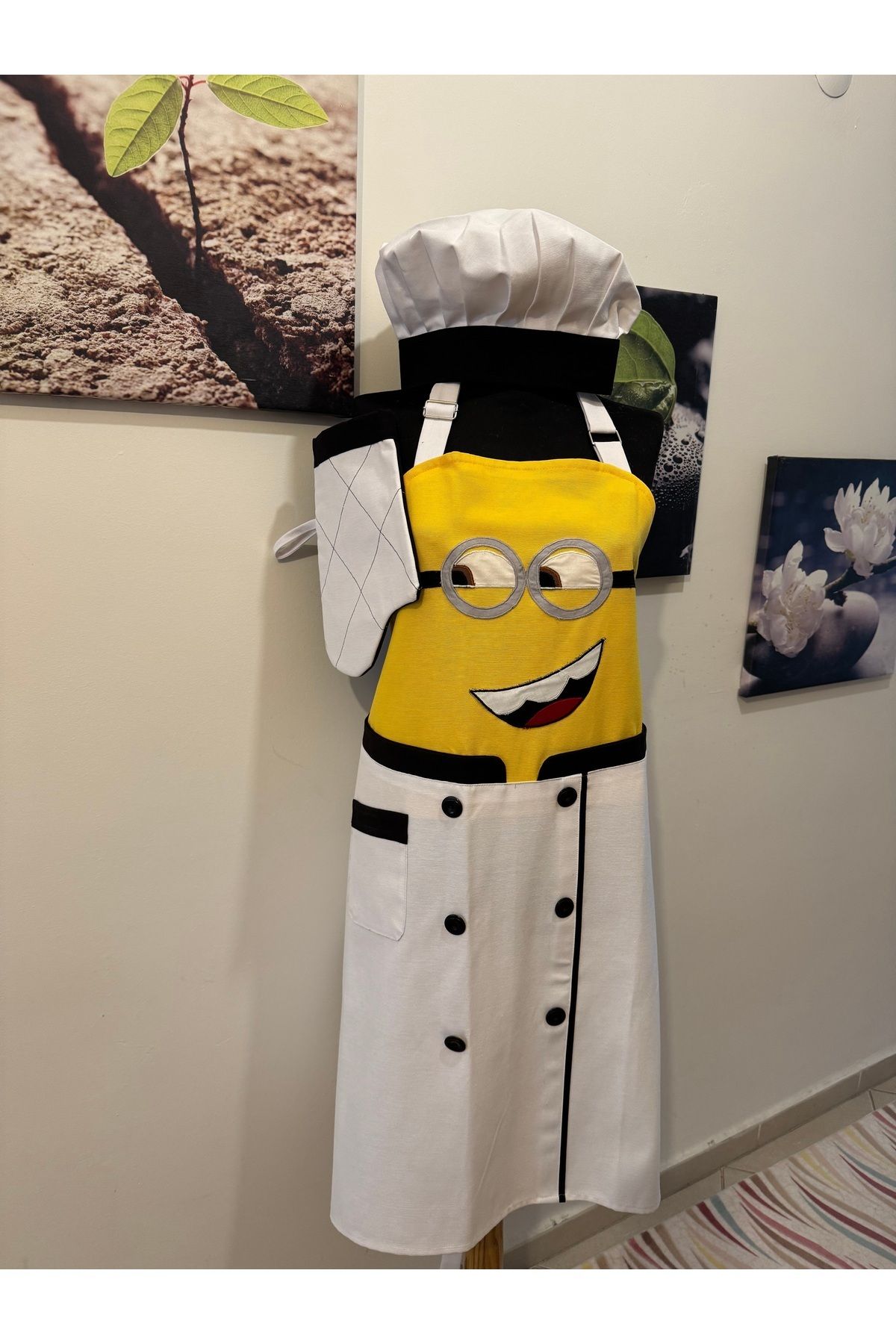 Sosyal Terzi Aşçı Minion Mutfak Önlüğü Seti