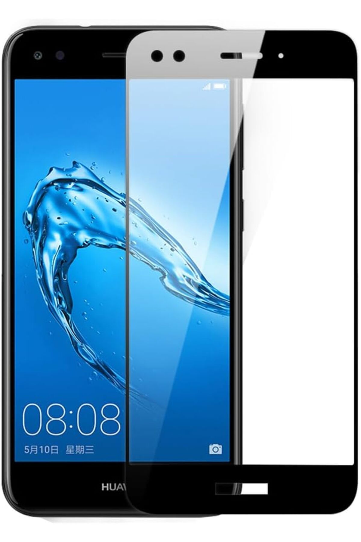 Mu Art Ahşap Mrt P9 Lite Mini 2017 Uyumlu Full Kaplayan Temperli 5D Ekran Koruyucu Cam (Siyah) Art 871301
