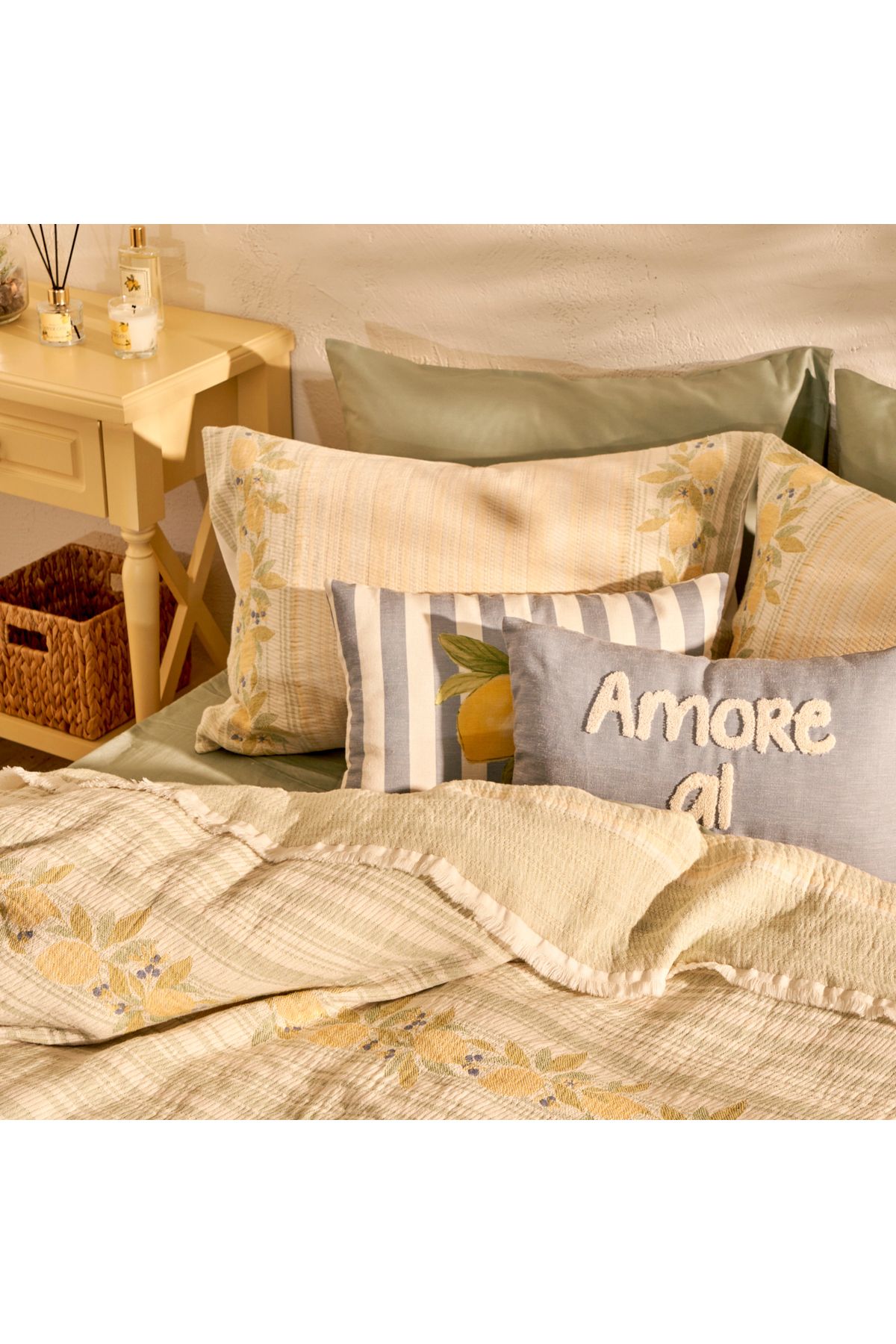 Bella Maison-100% Cotton Lemoncello Double Bedspread Set (220X240 cm) 4