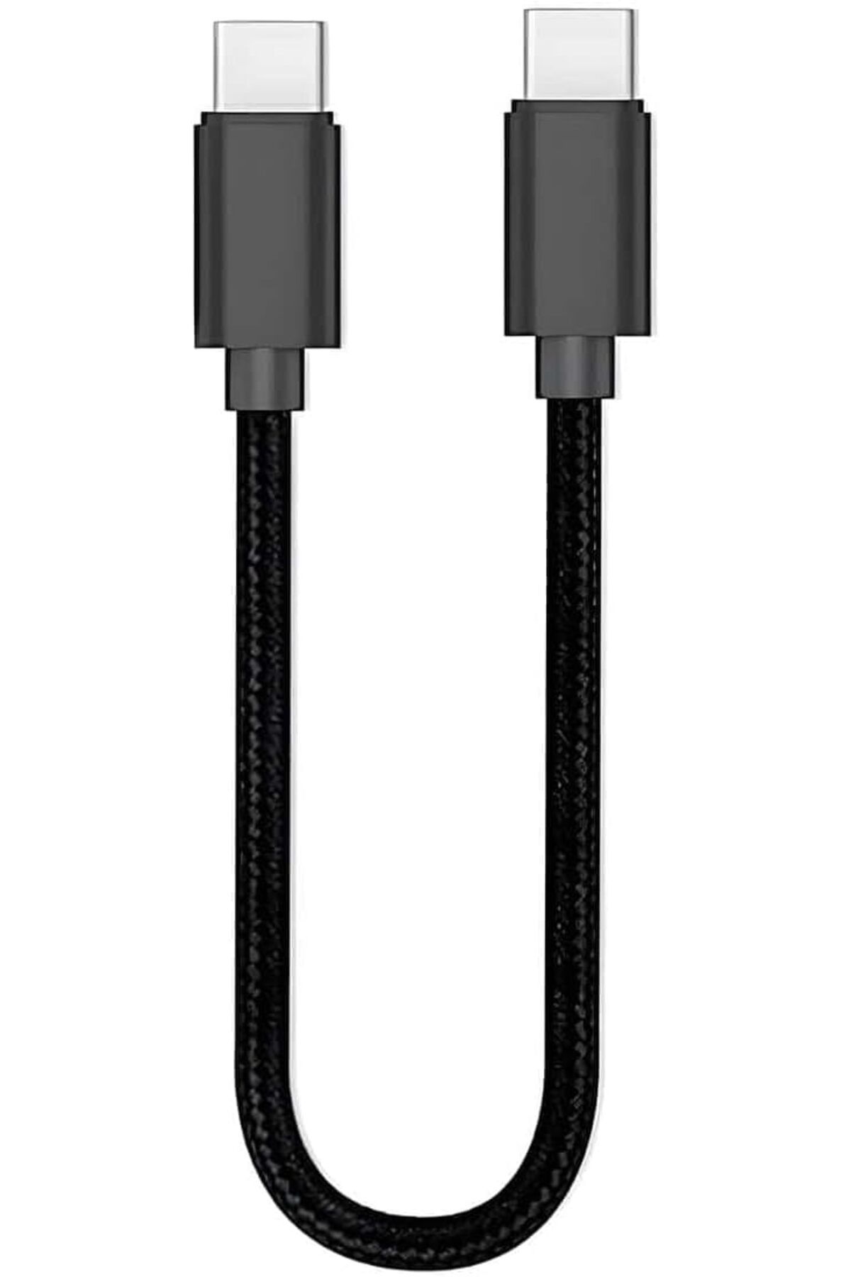 STOREMAX 20cm Type-C to Type-C Kablo 60W 20V 3A Şarj Kablo USB C Örgü Quick PD Şarj Kablosu Tip C to Tip