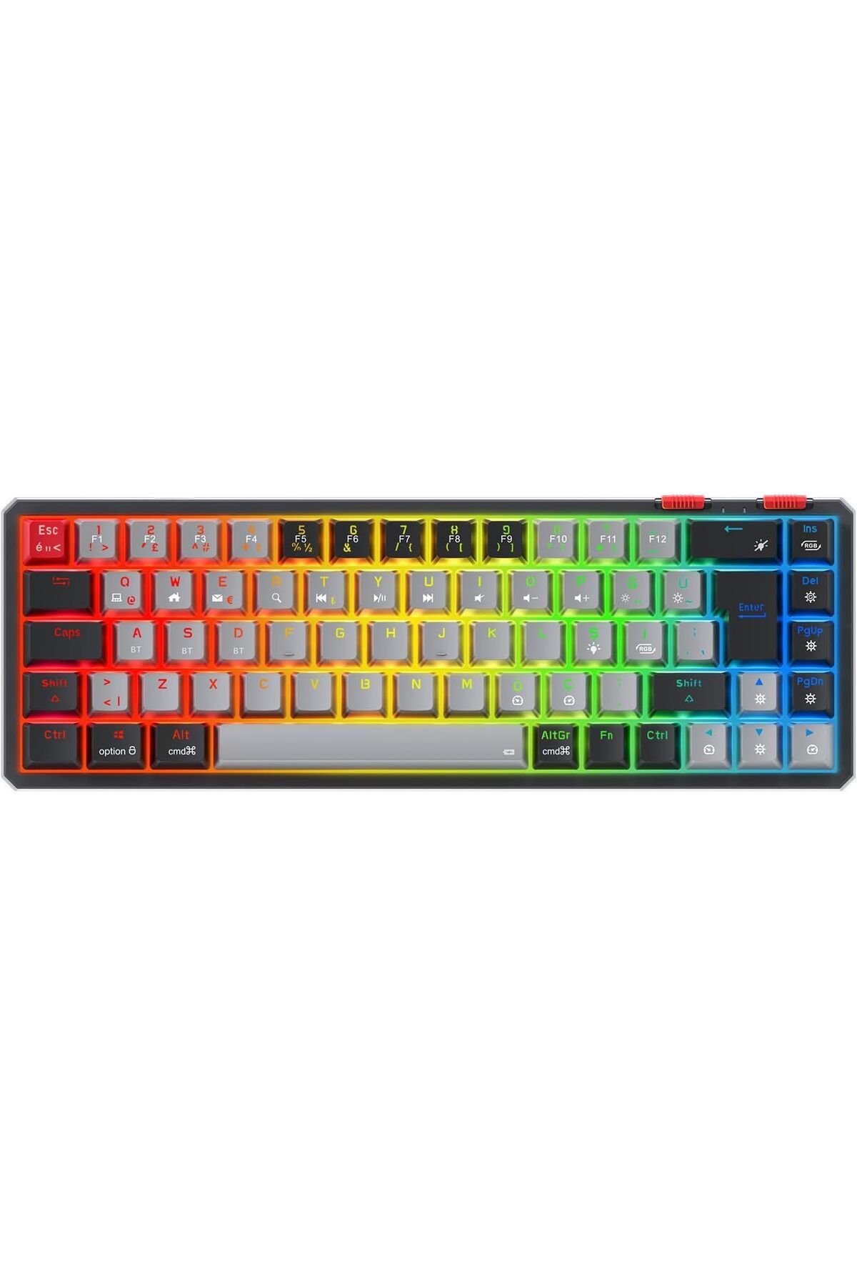 STOREMAX Ezg Yoru Mini Pro 2.4ghz+BT5.0+Type-C Bağlantı Red Switch RGB Mekanik Gaming Oyuncu Klavye Q Tr Ho
