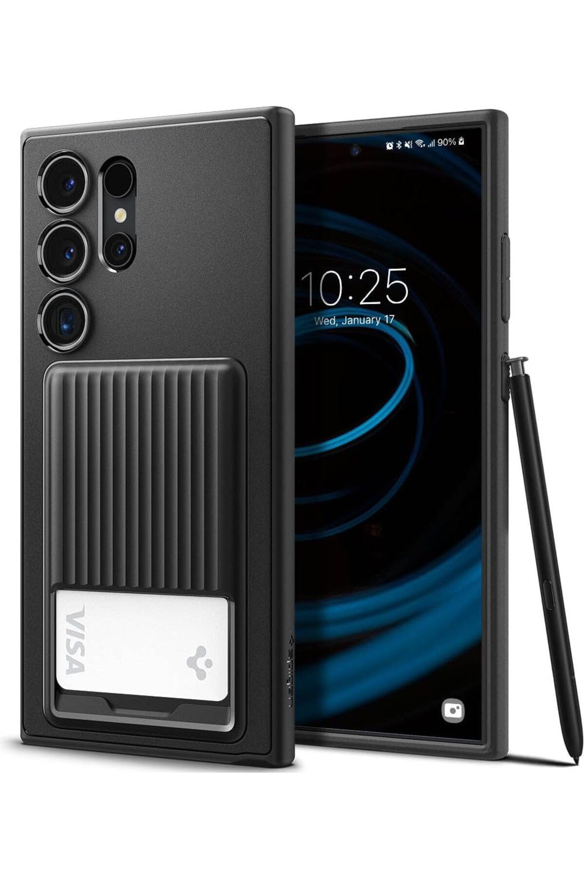 STOREMAX Ezg Galaxy S24 Ultra Kılıf Liquid Slot Matte Black - ACS07310 Ezsnshop 1065757
