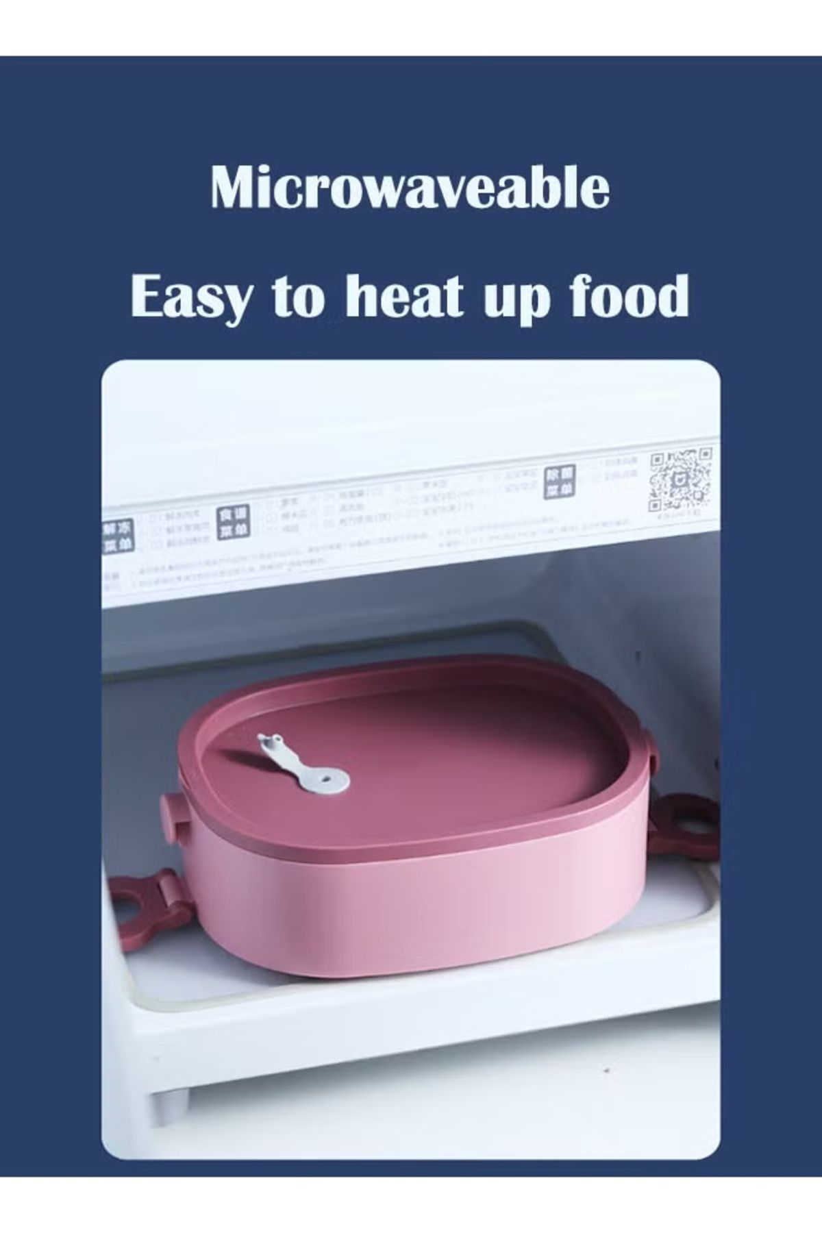 COOYA-3 Layers Lunch Box, Stackable Containers, Large Capacity Leakproof, 2000ml Microwave Safe Box 3