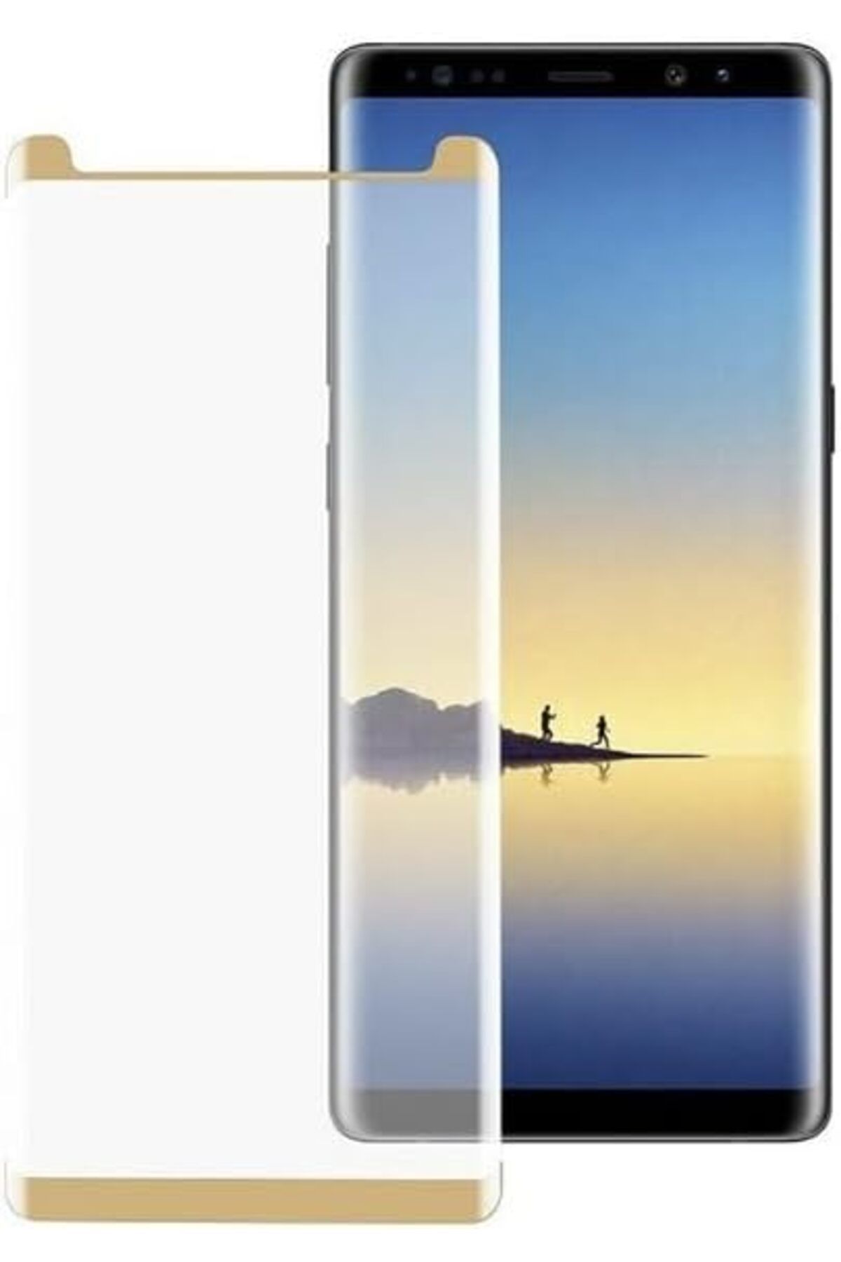 STOREMAX OZN Galaxy Note 8 Uyumlu Ekran Koruyucu Cam - Gold OZNstre 1094633