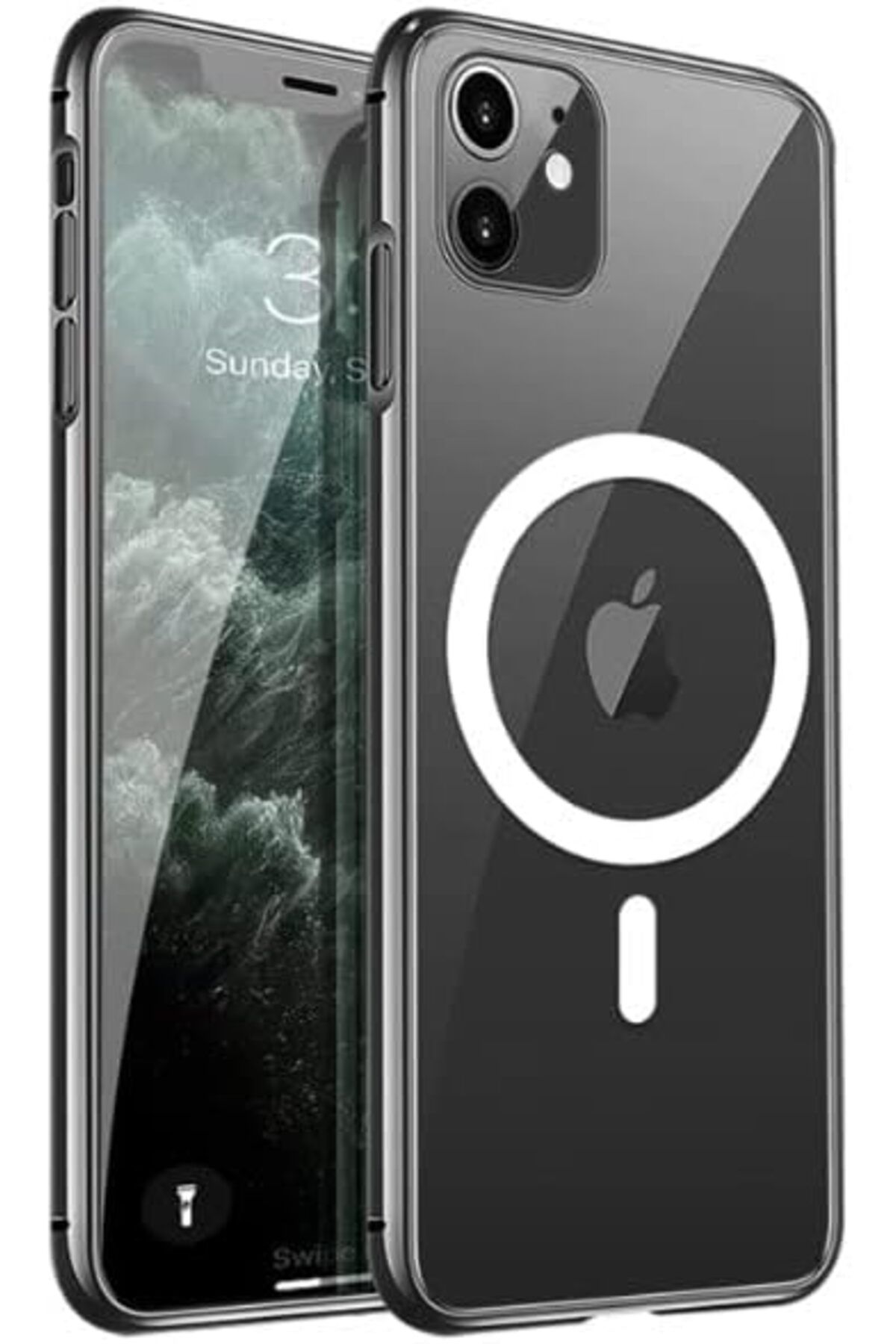 STOREMAX ELZ İphone 11 İçin Magsefe ile Uyumlu Çok Şık Magnetik Şeffaf Kılıf Sararmaya Dayanıklı P