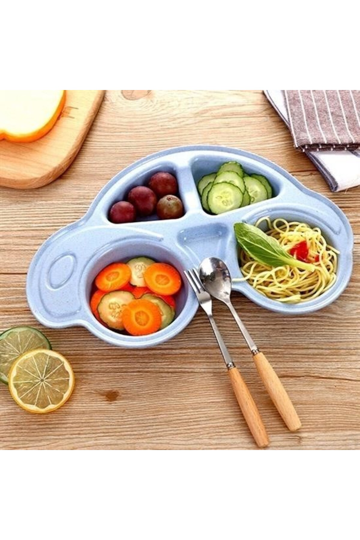 Leyaton Bebekler İçin Araba Şeklinde Sevimli Mama Tabağı Çocuk Tabldot LWLHM-RSYT34 fotoğrafı 6 (önizleme)