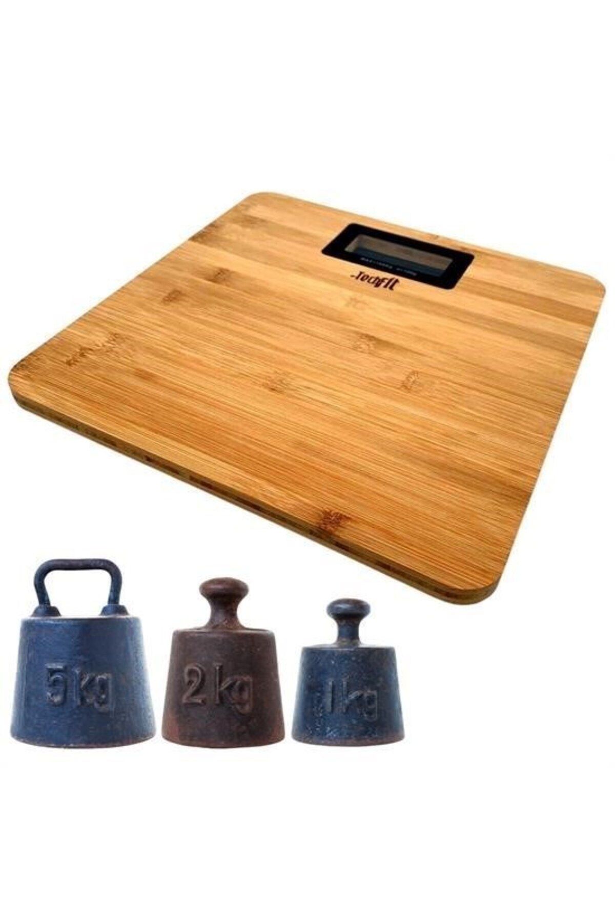 Home BUFFER® Techfit Bambu Banyo Baskülü Yüksek Hassasiyetli Darbelere Dijital Dayanıklı Terazi Tf 1065 M