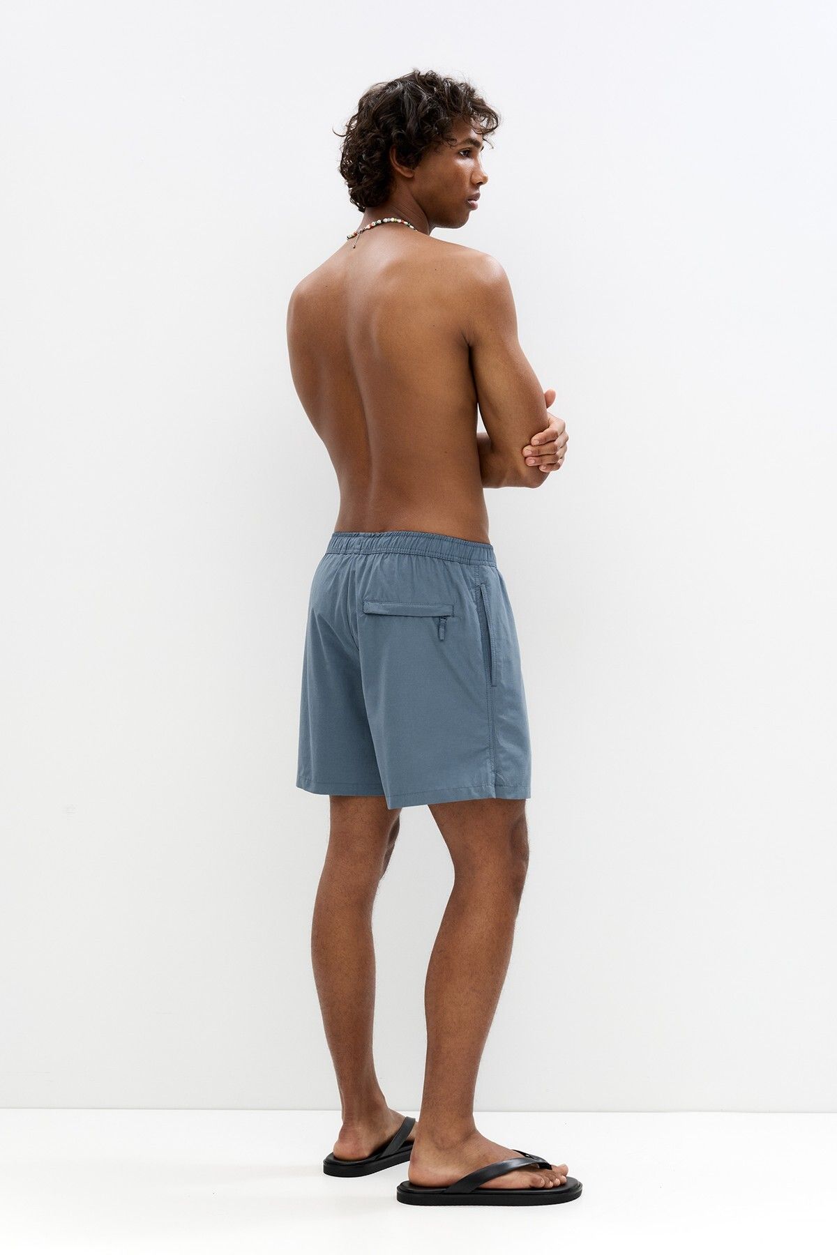 Pull & Bear-Regular swimming trunks with logo waist 5