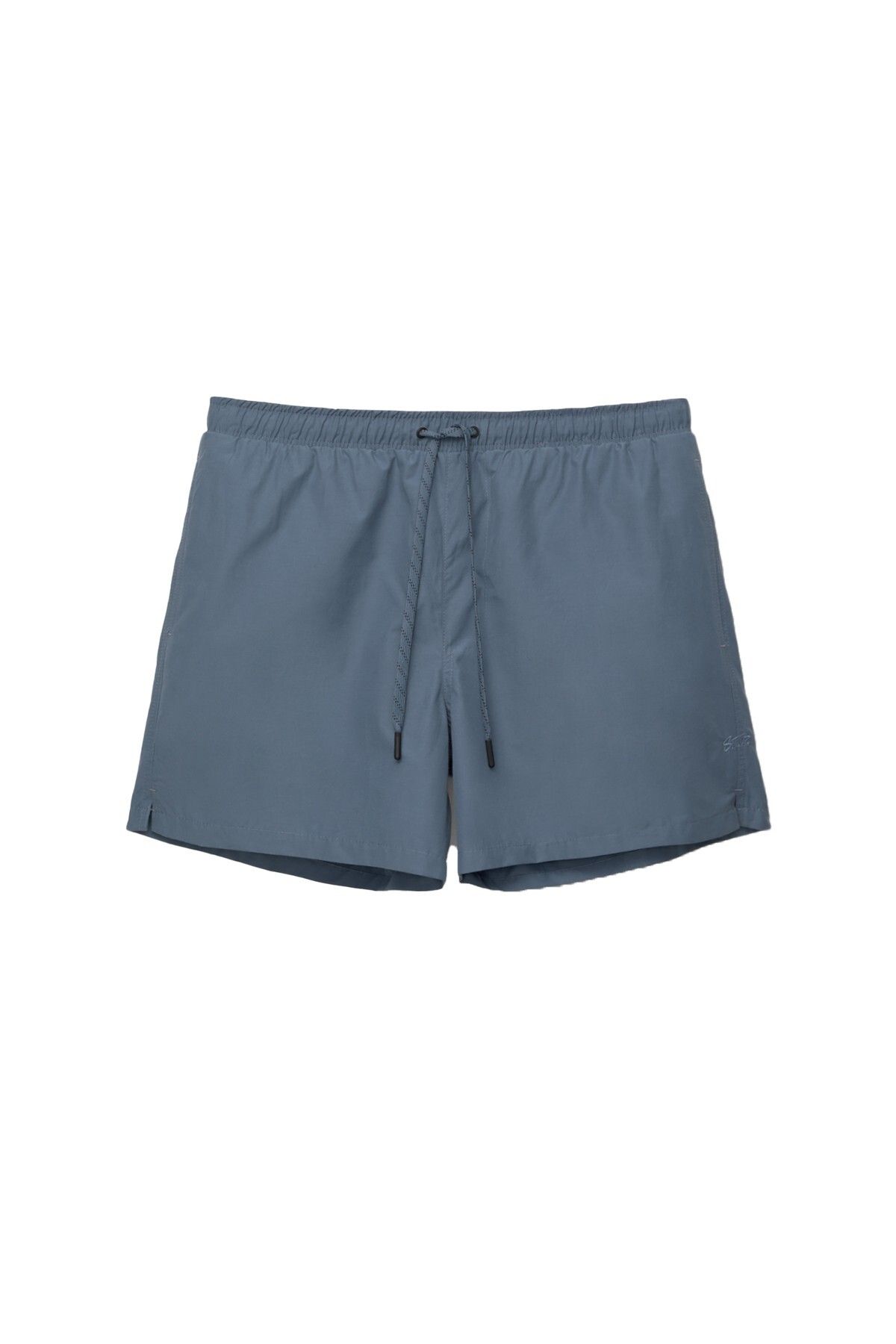 Pull & Bear-Regular swimming trunks with logo waist 3