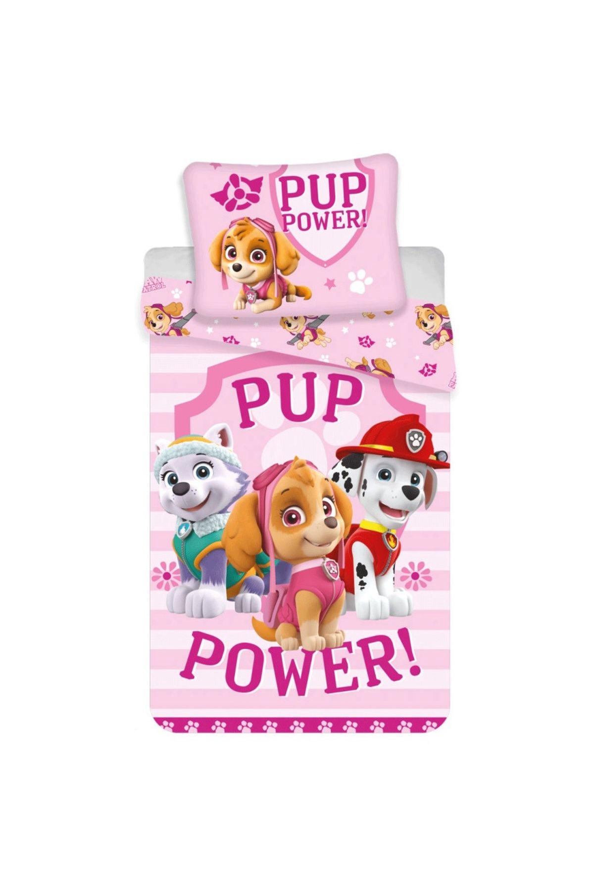 PAW PATROL Set 2 Piese Lenjerie De Pat, Husa Pilota, 140x200 Cm, Husa Perna, 70x90 Cm, Multicolor, Paw Patrol - One Size