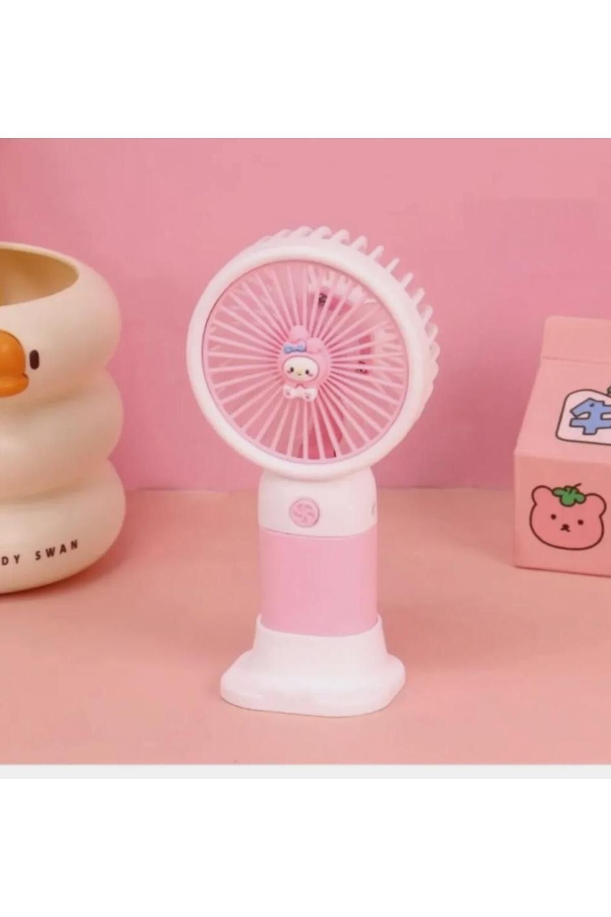 BALCI HEDİYELİK My MELODY Karakterli Mini Fan, Usb’li, Işıklı ve Standlı, Mor, 15x7,