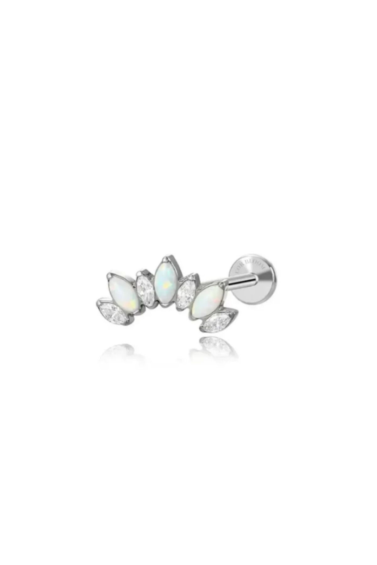 alysa jewelry damla TİTANİUM (titanyum) renkli pembe, lacivert, beyaz gümüş piercing, tragus, helix, rook, conch