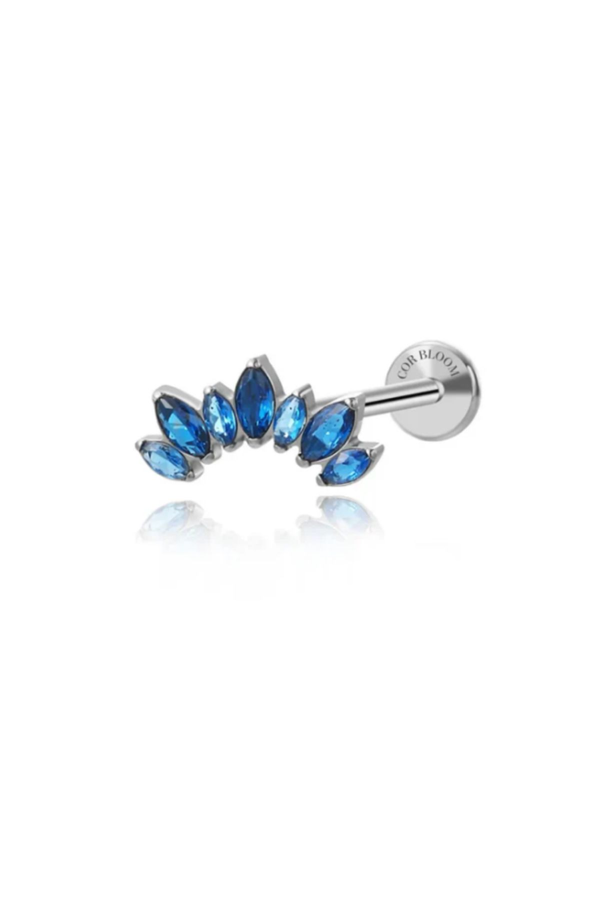 alysa jewelry damla TİTANİUM (titanyum) renkli pembe, lacivert, beyaz gümüş piercing, tragus, helix, rook, conch
