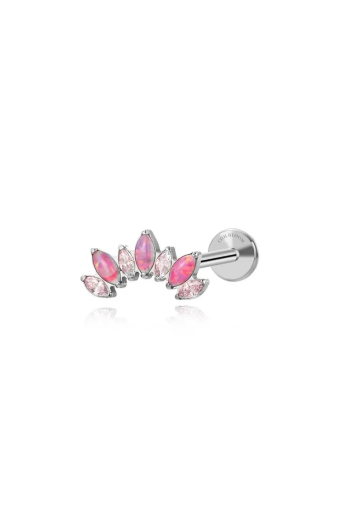 alysa jewelry damla TİTANİUM (titanyum) renkli pembe, lacivert, beyaz gümüş piercing, tragus, helix, rook, conch