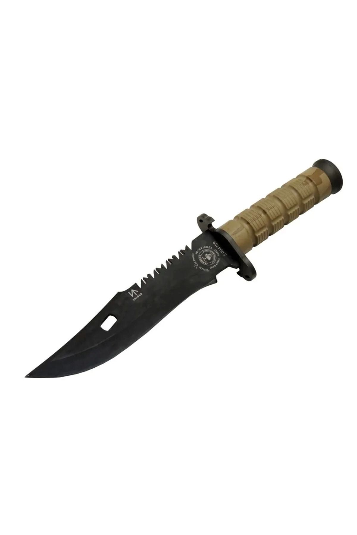 Eldenör Salgur S 4759 Türk Tipi 28,5cm - Testere Detaylı Bıçak, İpli, Kılıflı