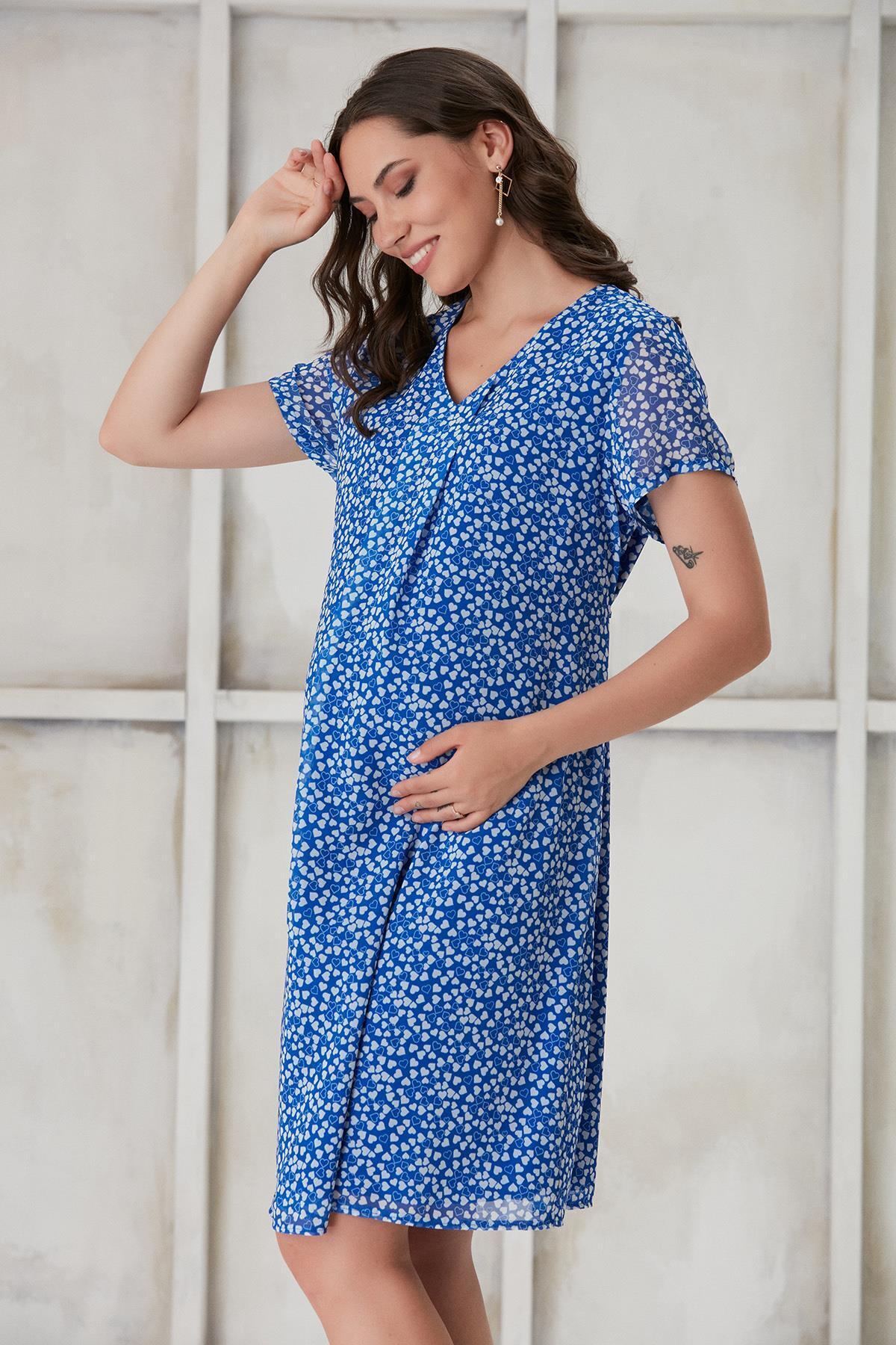 LİYACA-Chiffon Maternity Dress 3