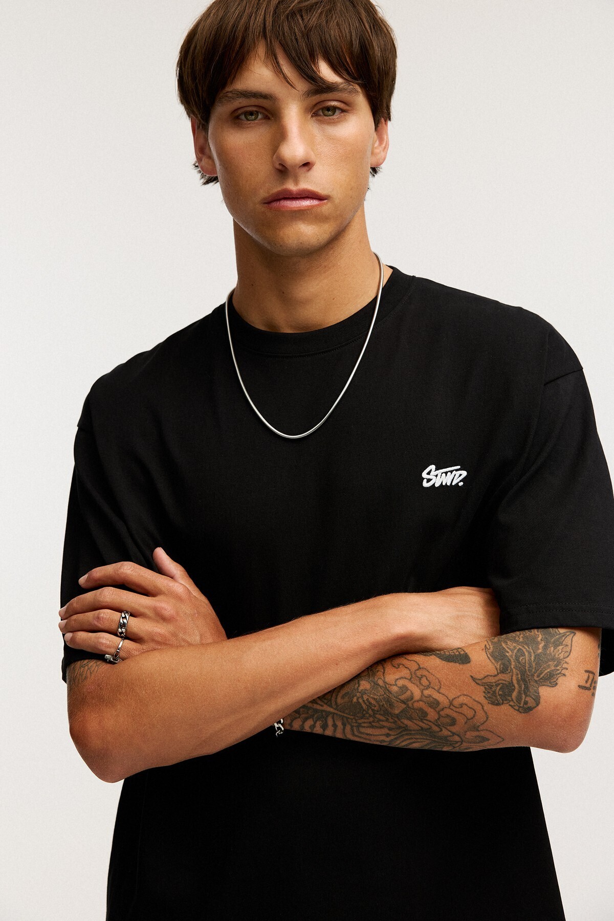 Pull & Bear-T-shirt with STWD logo 7