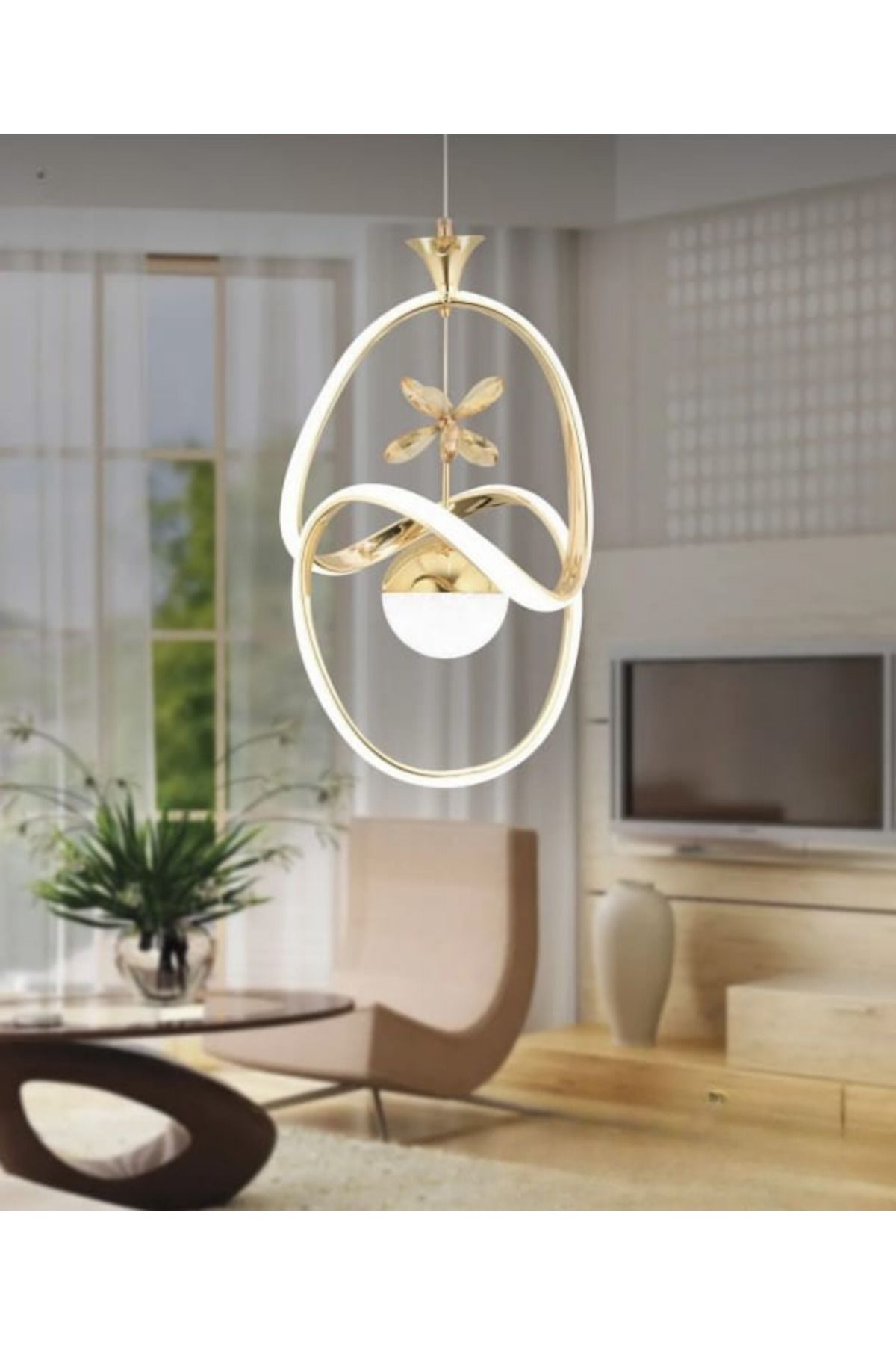 LEDEVİM Led Avize Badem Tek Top 3 Renk
