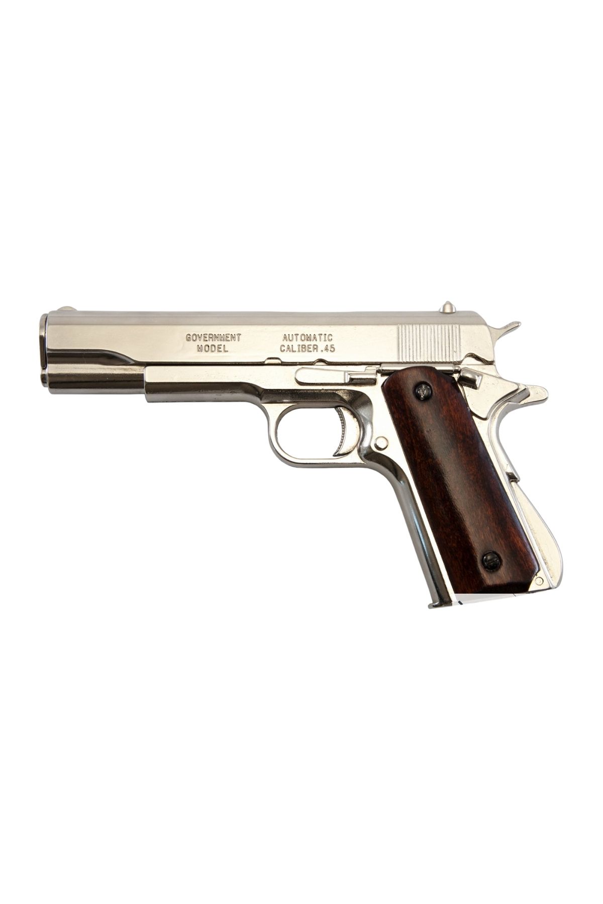 denix Colt M1911A1 Parlak Gümüş Metal Dekoratif Obje - AMERİKA 1911