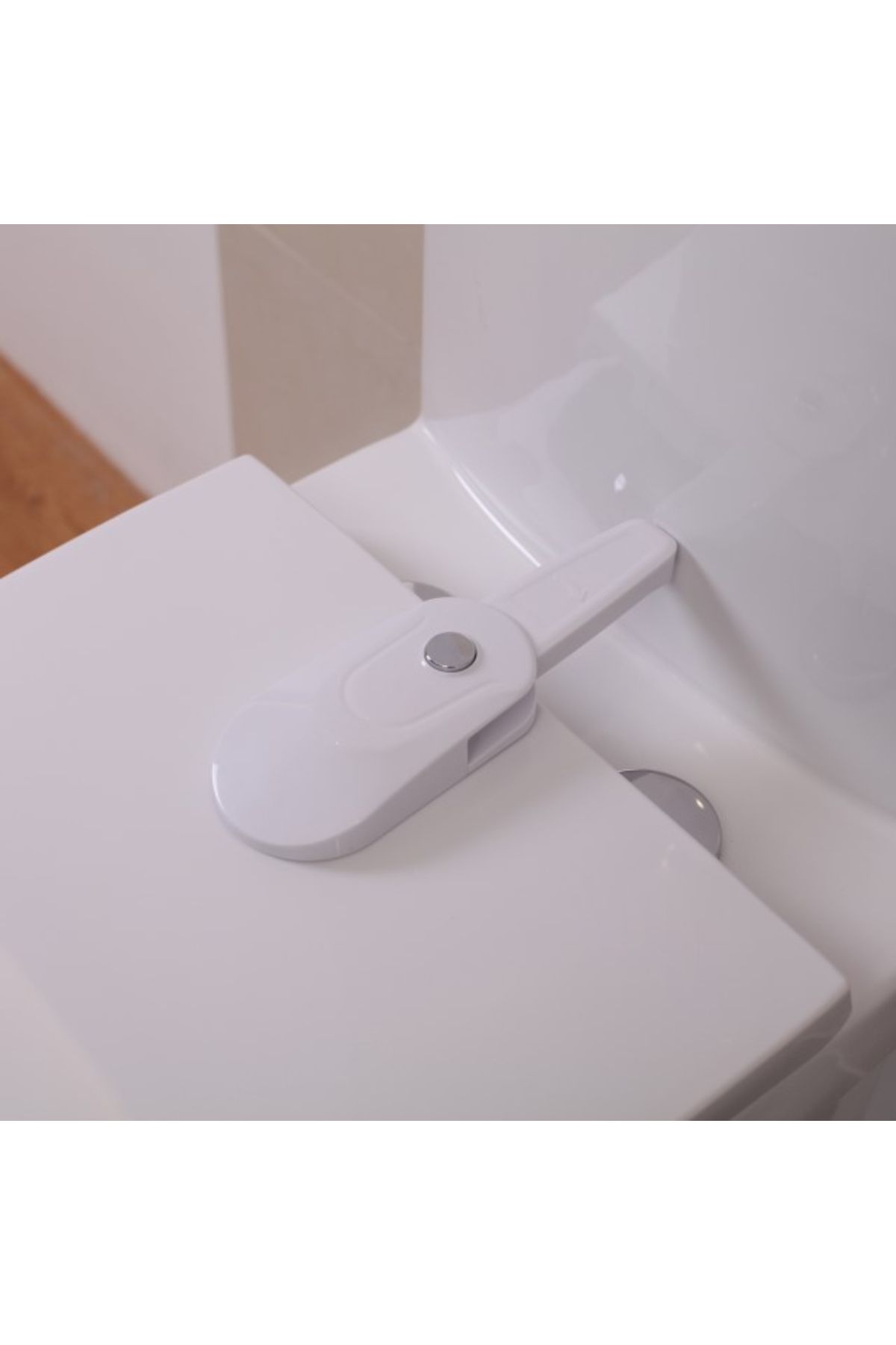Empria-Blocator capac toaleta, pentru bebelusi si copii, protectie was WC, Empria, siguranta WC, Alb 8
