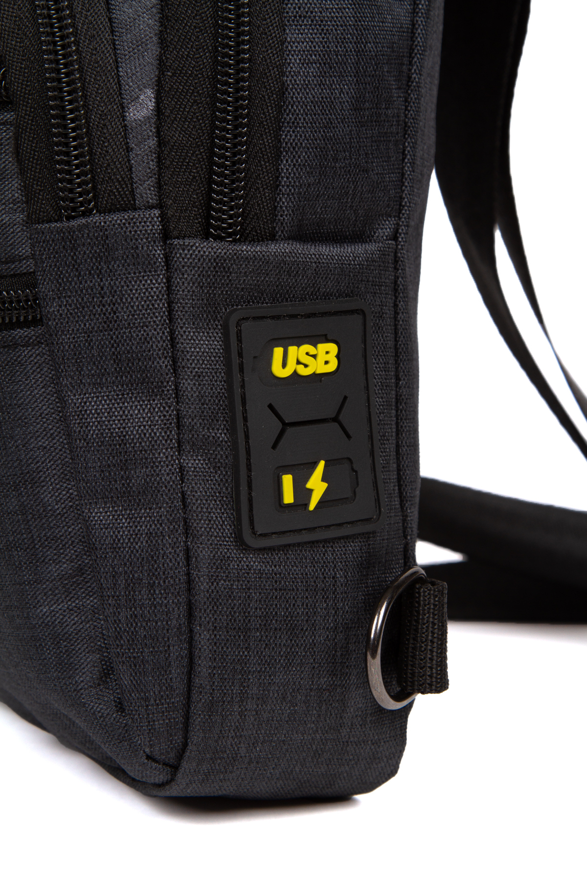 Newish Unisex Siyah Sarı Çok Bölmeli Kulaklı Ve Usb Çıkışlı, Askılı Çapraz Göğüs, Omuz Ve Bel Çantası görsel 4
