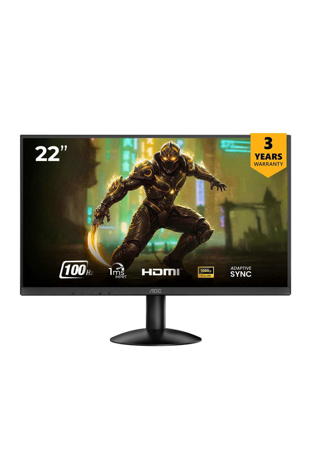 Aoc-22b30hm2 Gaming Monitor 22 Inch, Ips, Fhd 120hz, Hdmi, Height, Tilt & Pivot Adjust Stand, 1