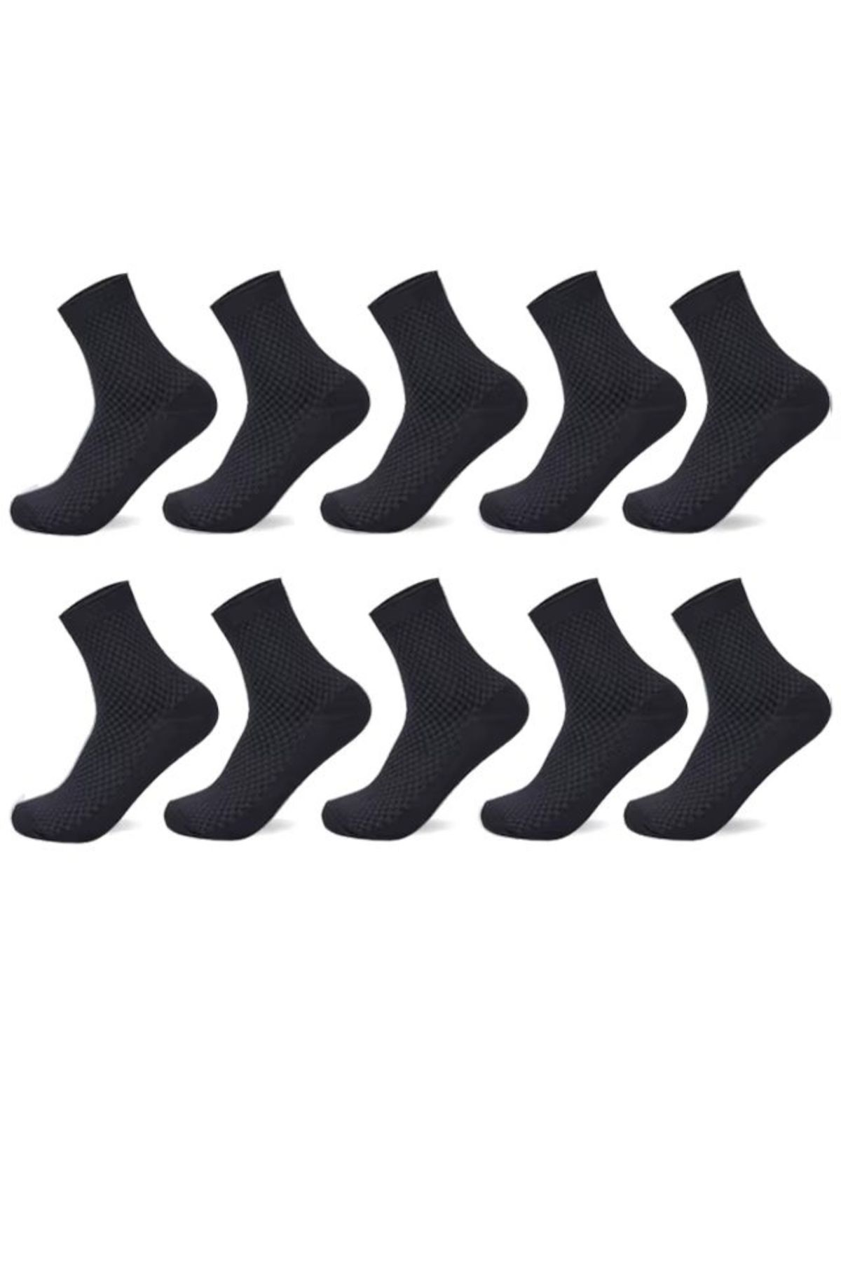 delis Set 10 Perechi De Sosete Pentru Barbati, Gri Inchis, Marime Universala 40-45 Masculin - 40–45