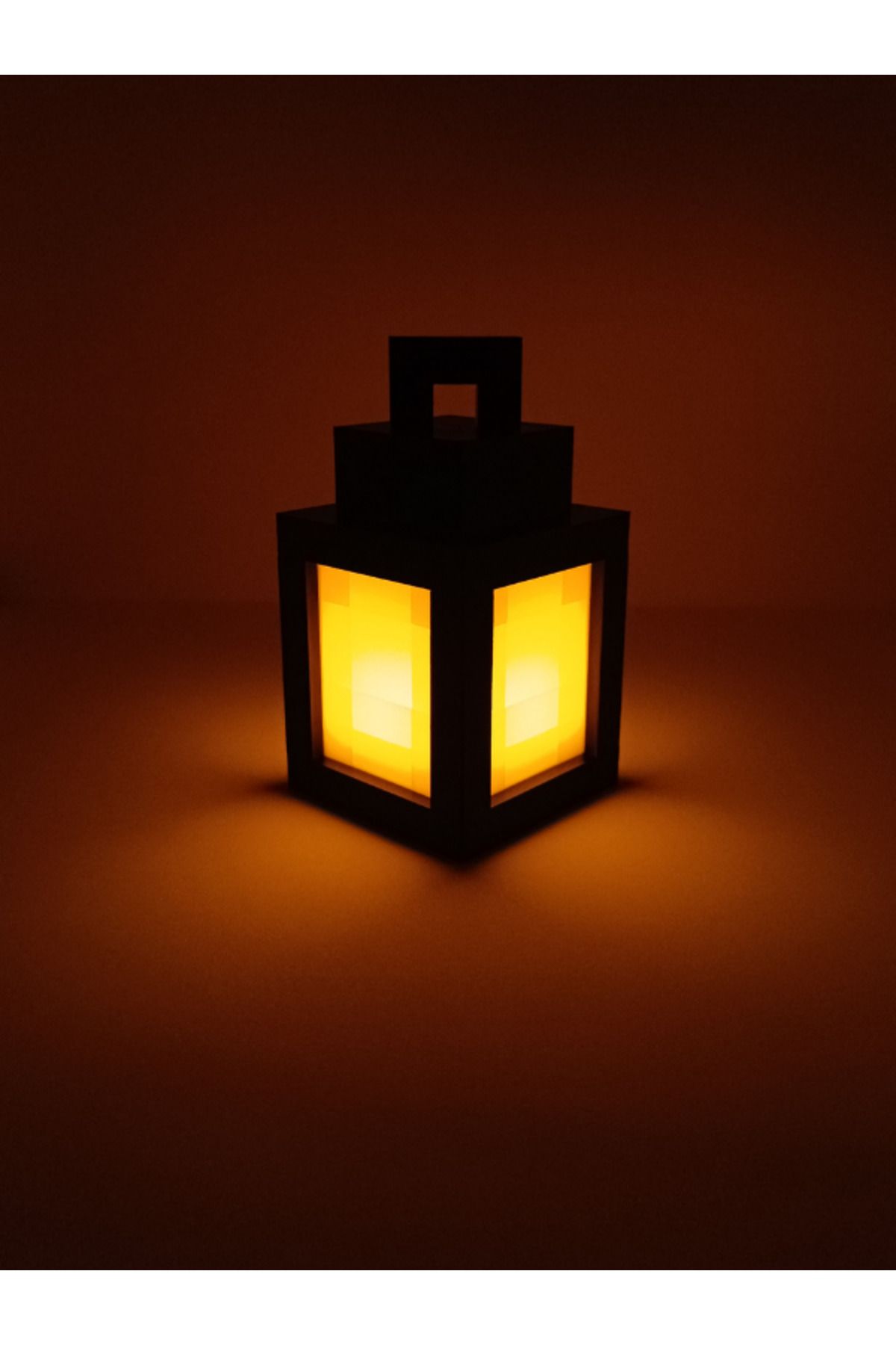puca Minecraft temalı Masa Lambası - Led Mum Hediyeli Lantern