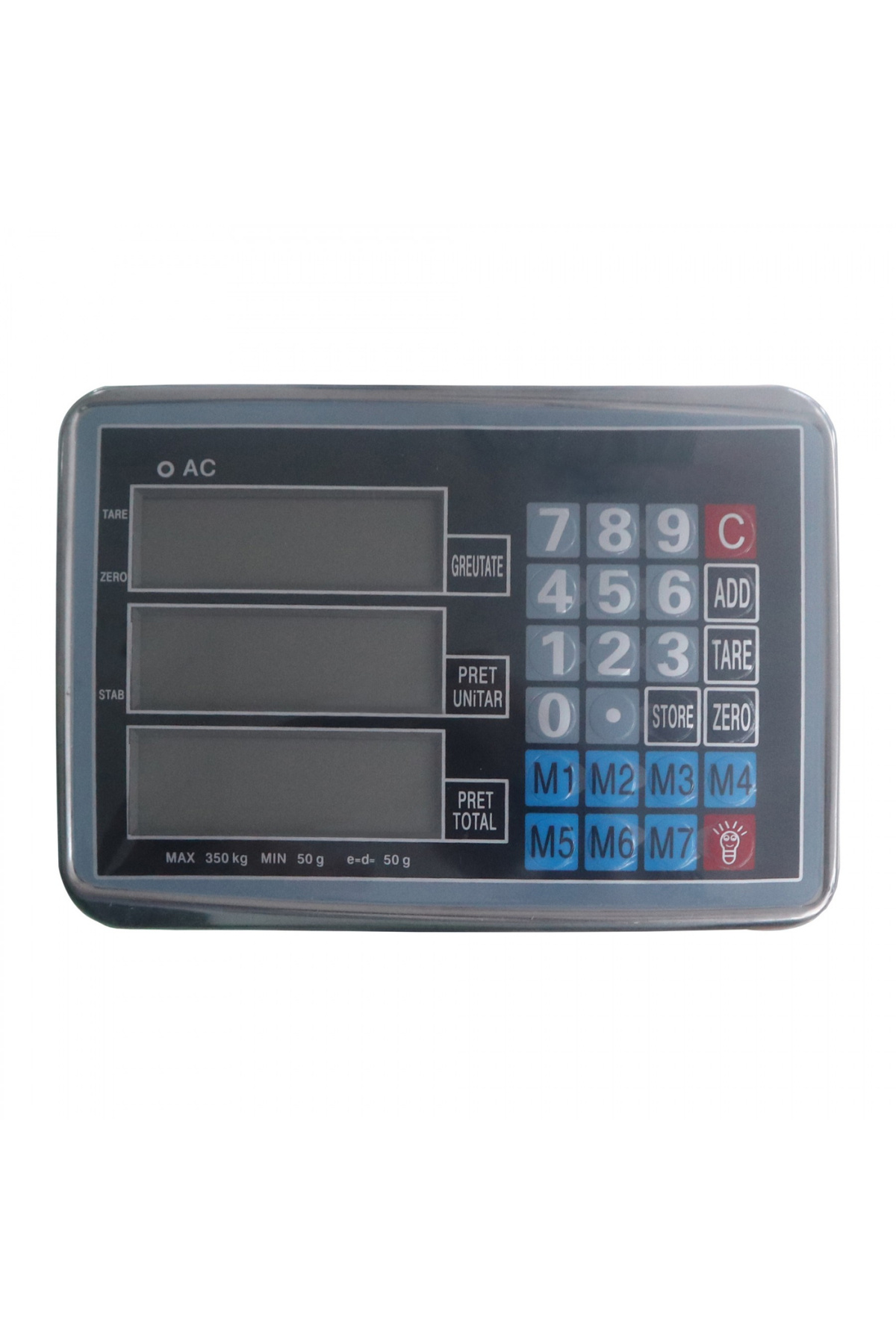 Depox-Cantar cu platforma, brat rabatabil, display LCD, metalic, albastru 4