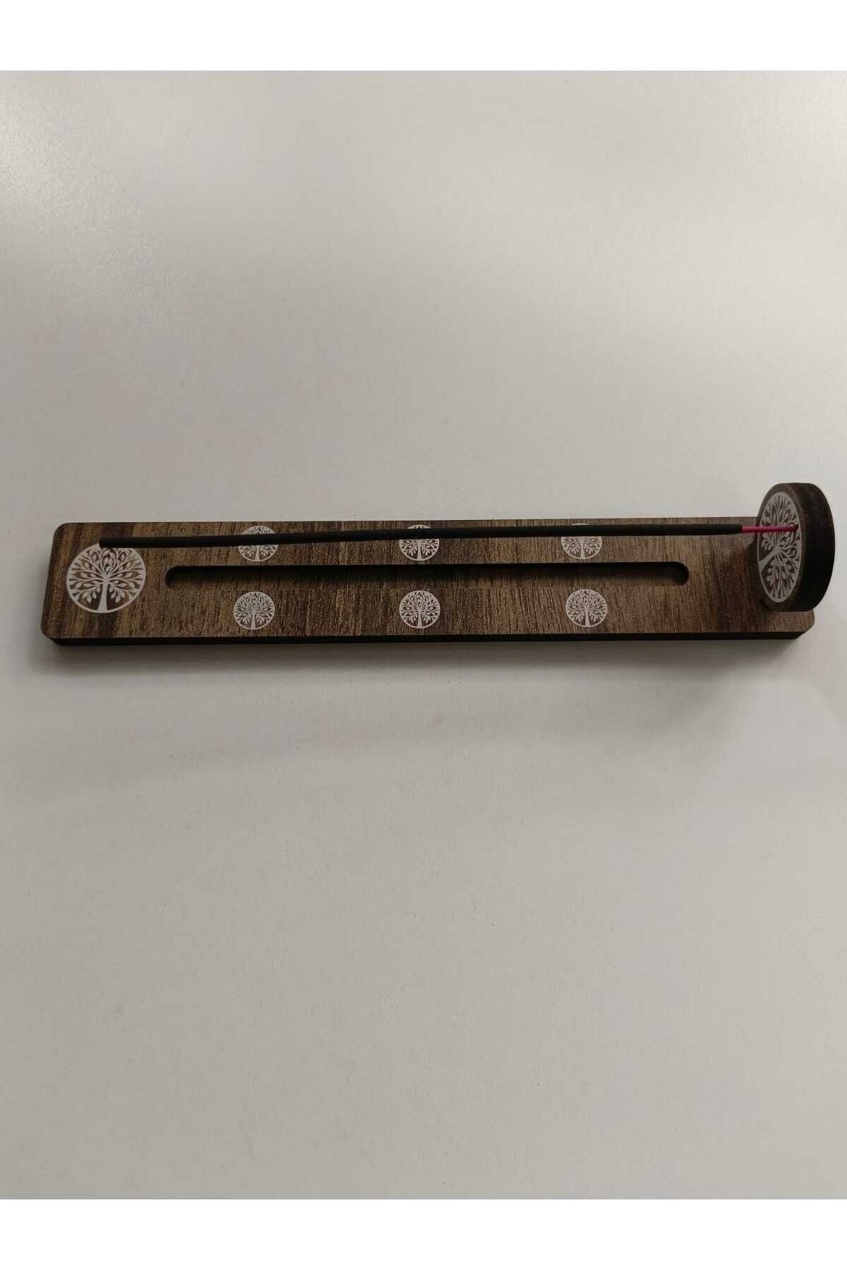 öyküdekor 3 Adet Yaşam Ağacı Motifli Ahşap MDF Tütsülük – 24 cm | Dekoratif ve Spiritüel Tasarım