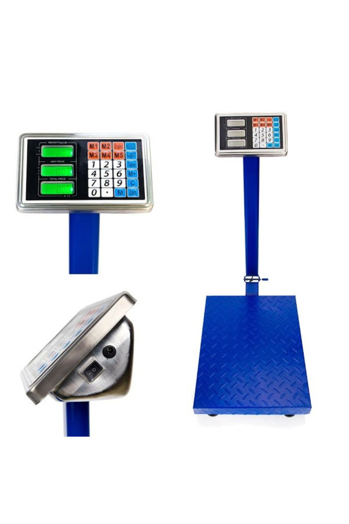 Depox-Cantar cu platforma, brat rabatabil, display LCD, metalic, albastru 5