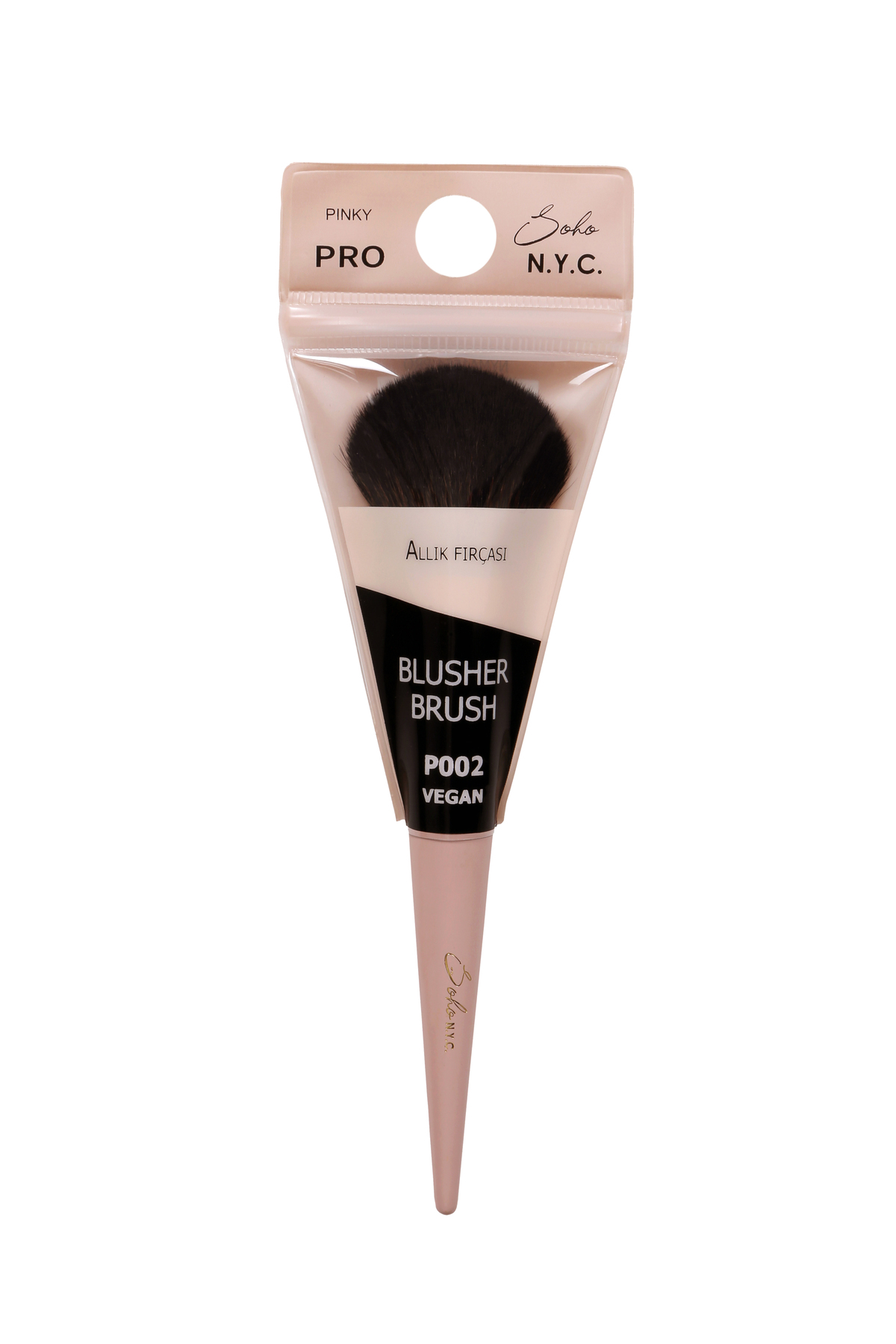 PINKY PRO P002- PROFESYONEL Allık Fırçası 18 CM — NYMA1554-PRO — تصویر 4 از 4
