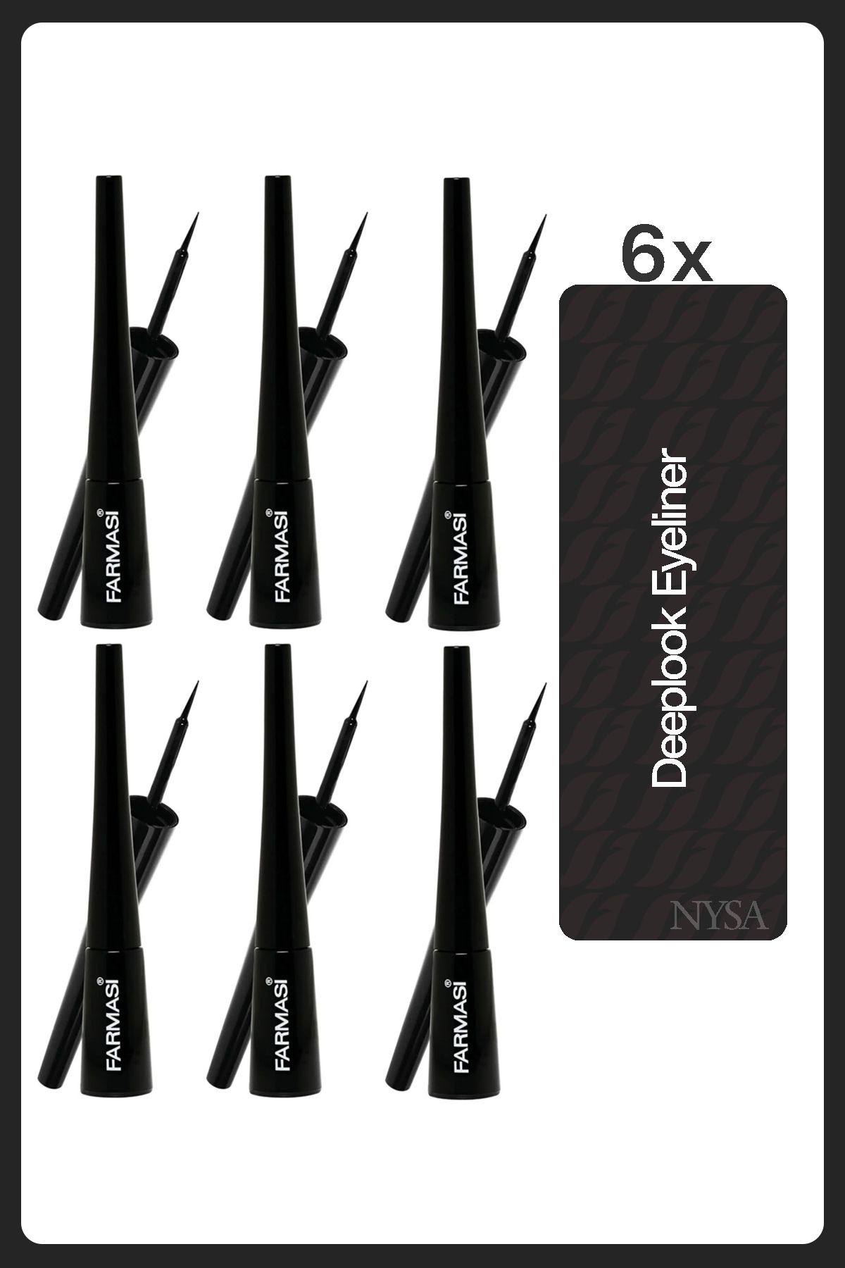 Farmasi Siyah Eyeliner - Deeplook 4.5 g - 6 Adet