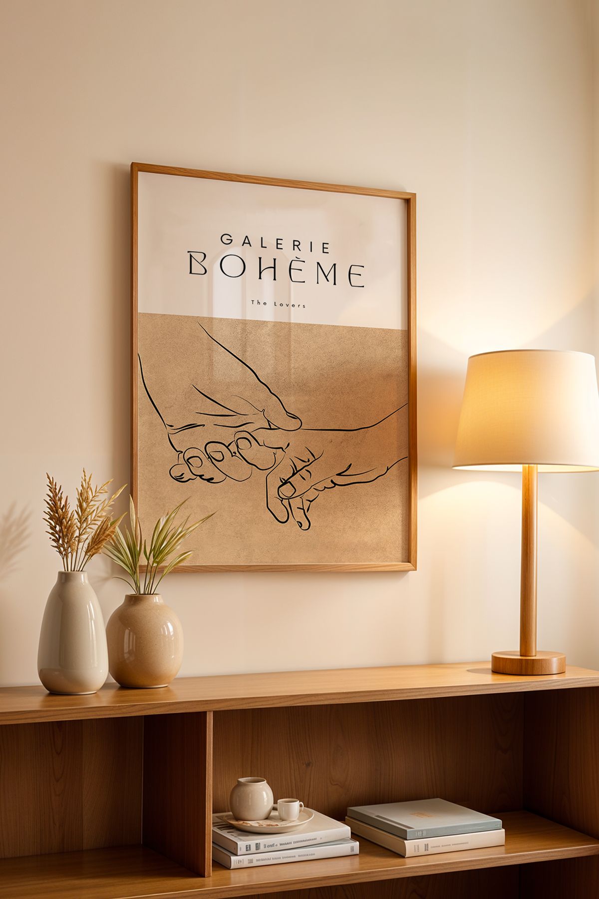 Basquiart Bohemian Serisi Ahşap Çerçeveli Poster, Tablo No:70