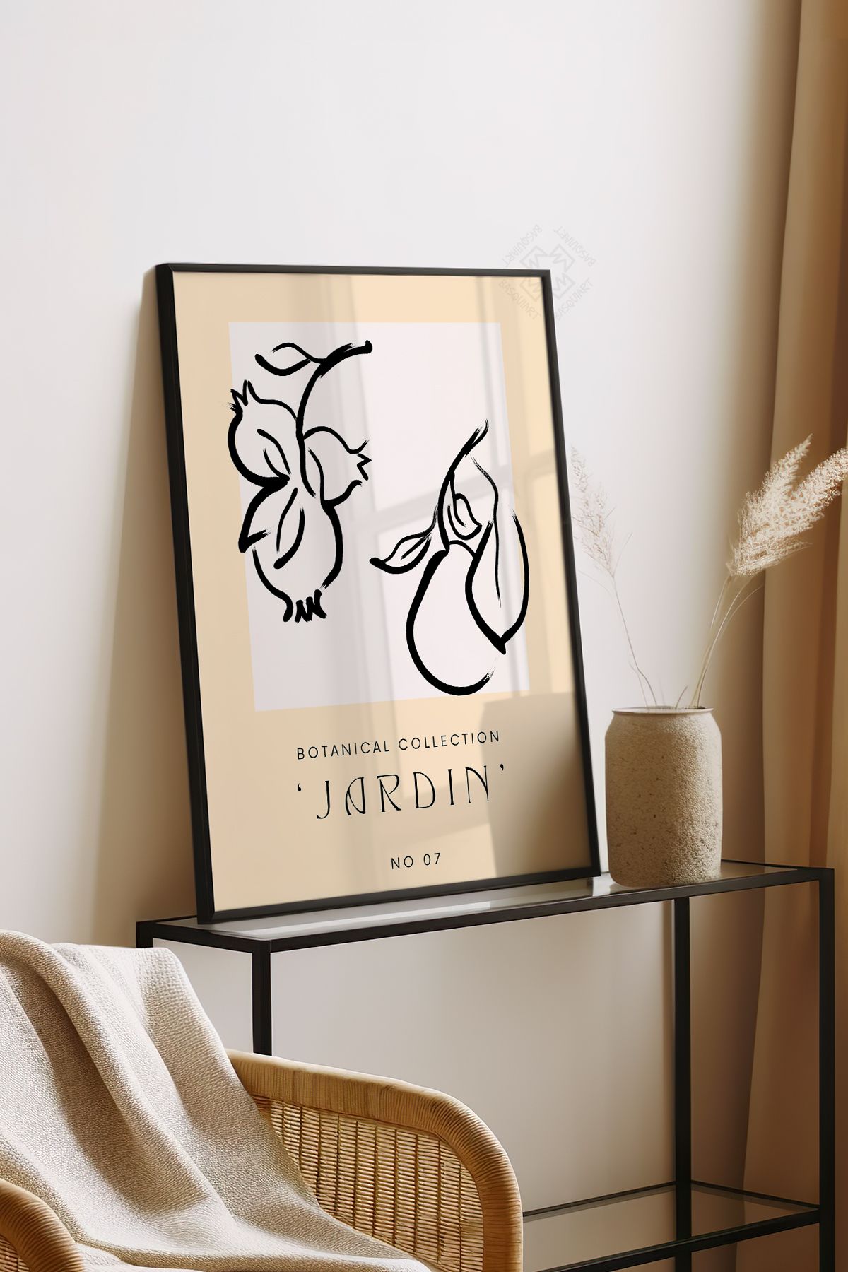 Basquiart Bohemian Serisi Siyah Çerçeveli Poster, Tablo No:119