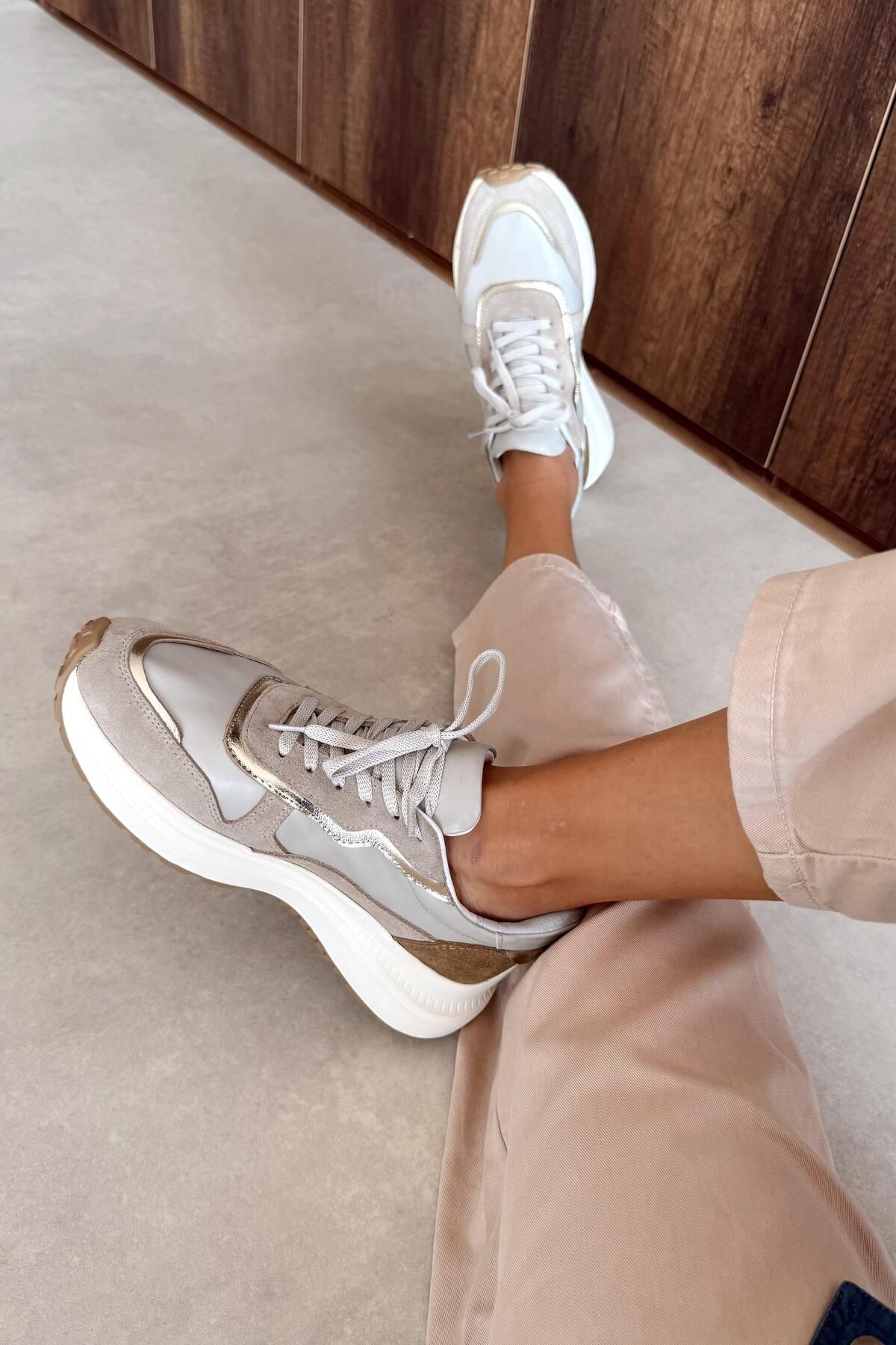 nope21shoess-Chello Beige Genuine Leather Sneaker 4