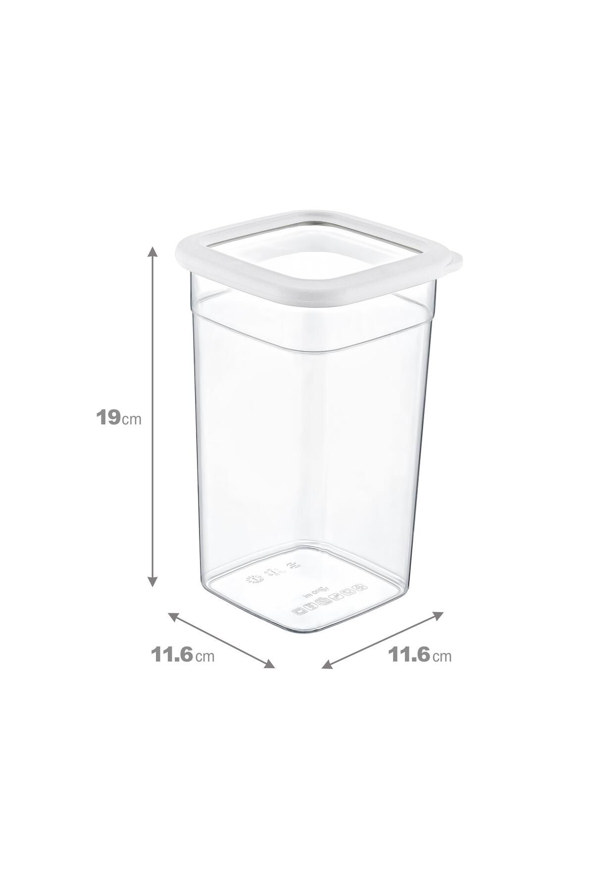 Smartware-White Scale Square Storage Set of 24 - 1440 ml 2