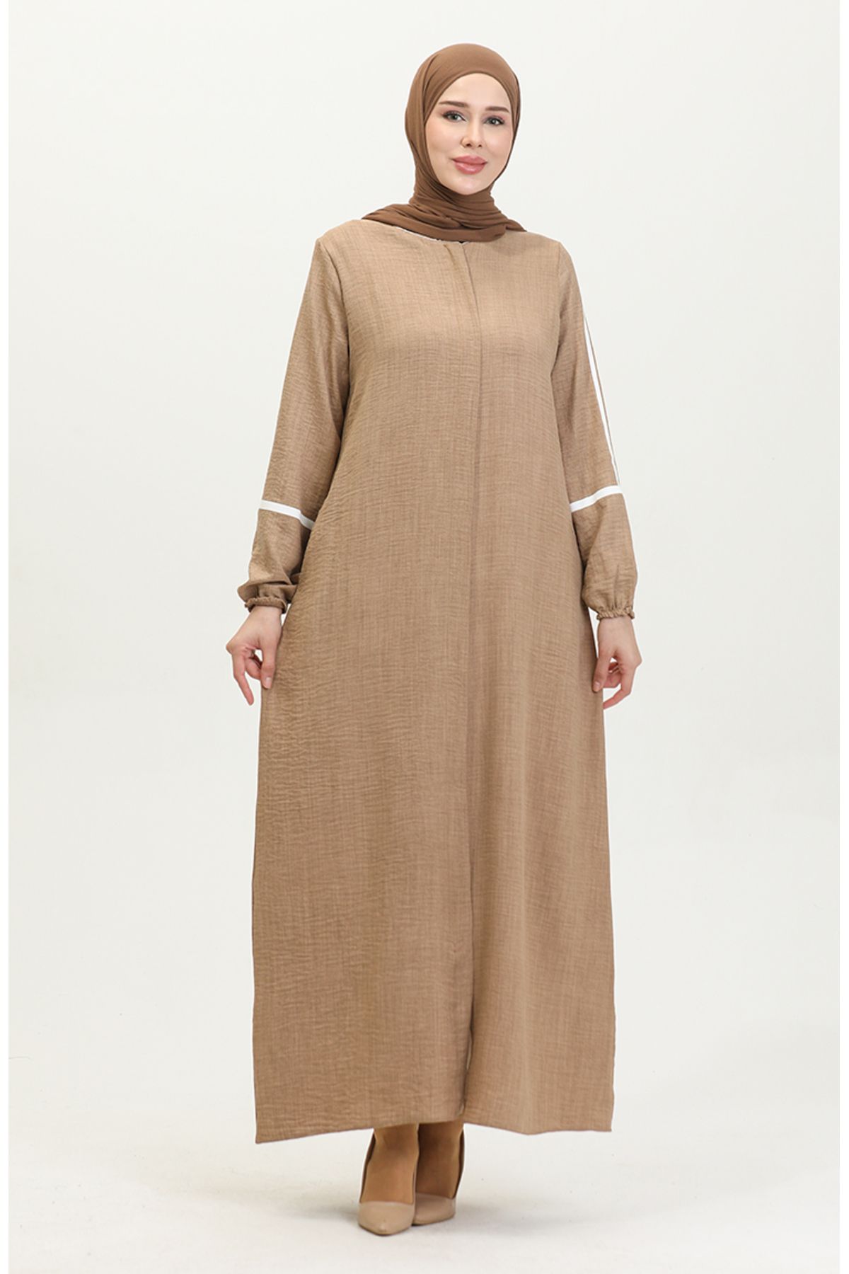 sefamerve-Mink Ferace - 24018-02 Model with Print Detail 4