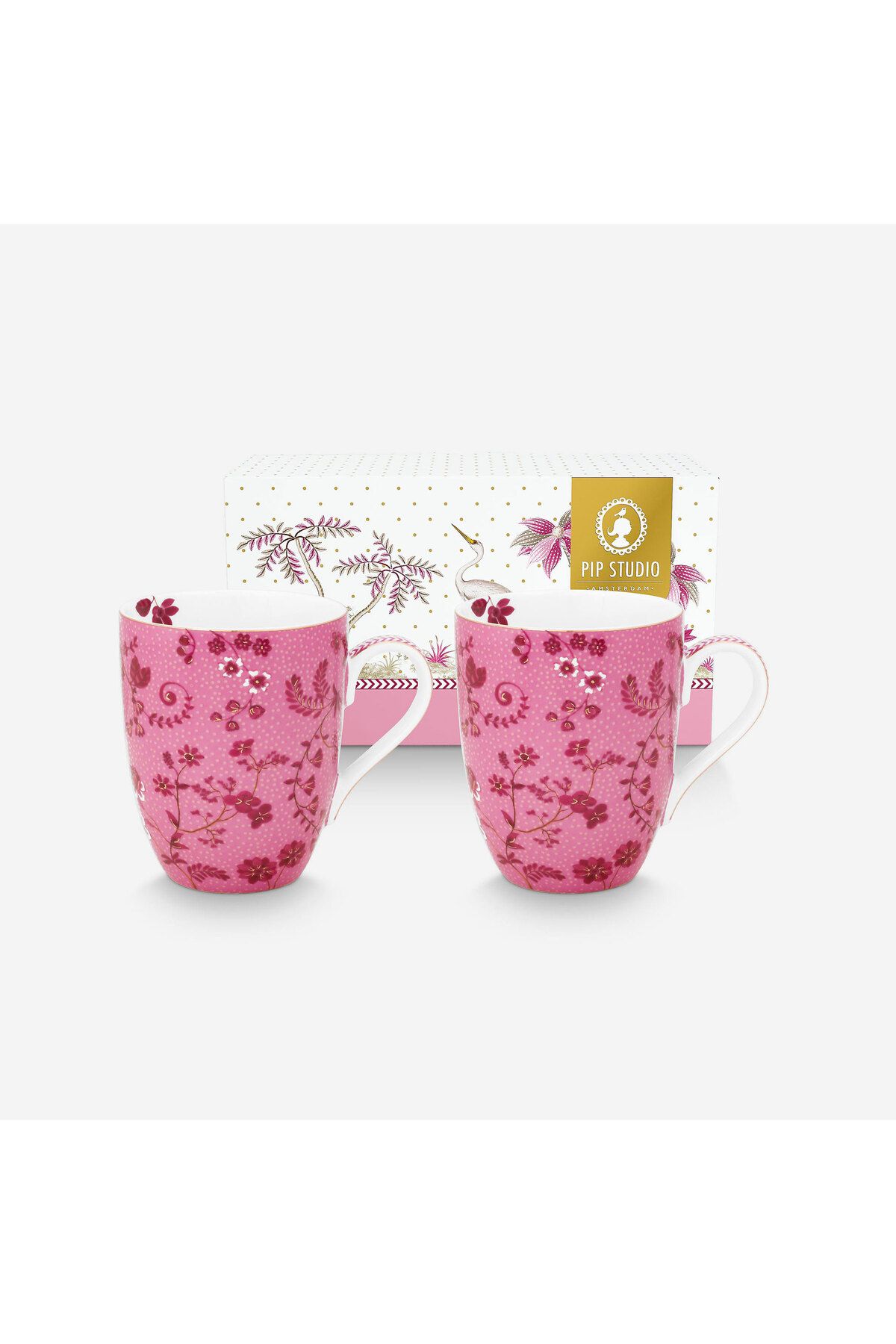 Pip Studio Jolie Pembe Porselen Kupa Seti 350 ml