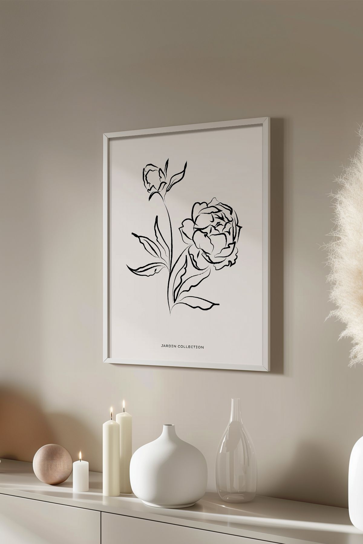 Basquiart Bohemian Serisi Beyaz Çerçeveli Poster, Tablo No:114