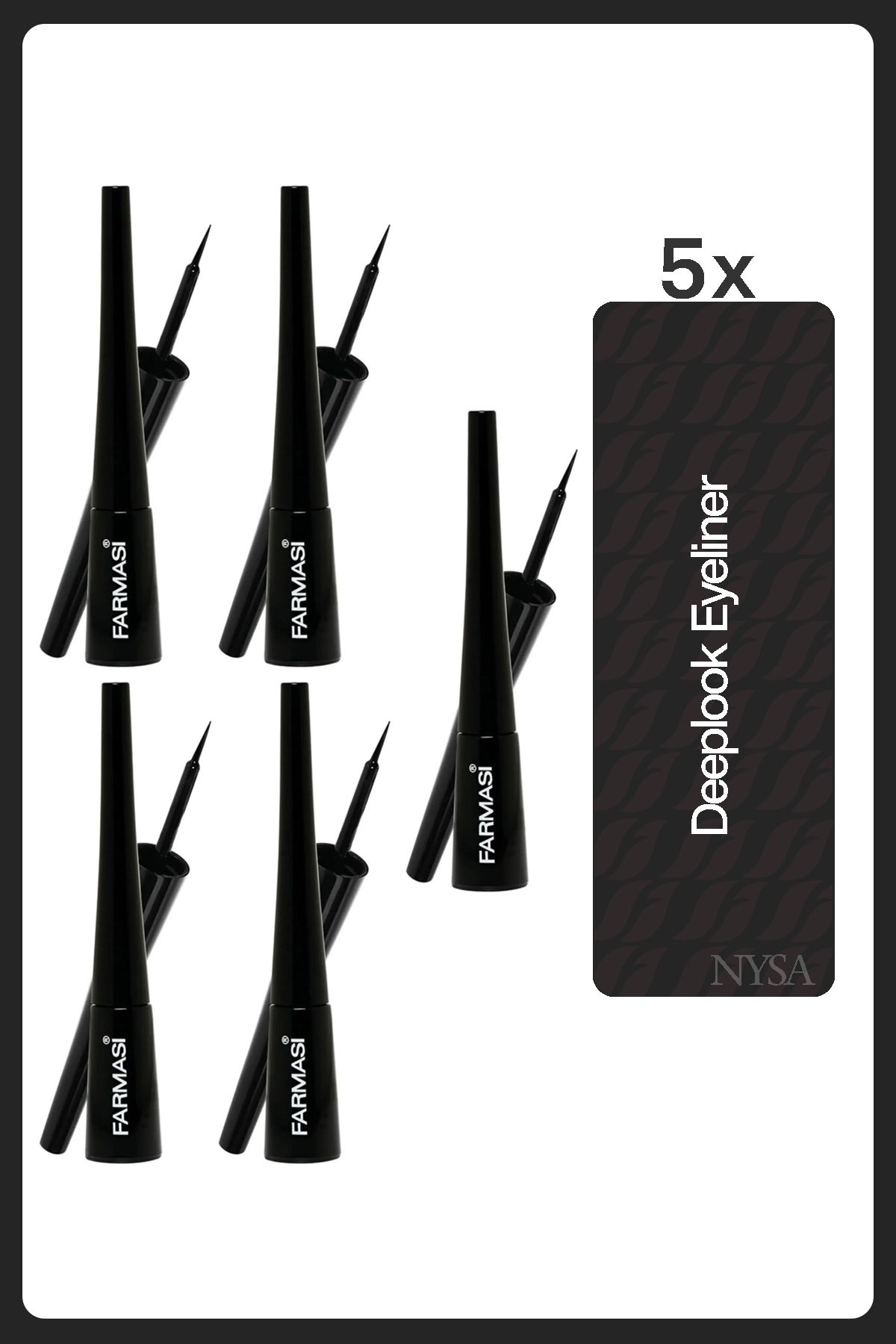 Farmasi Siyah Eyeliner - Deeplook 4.5 g - 5 Adet