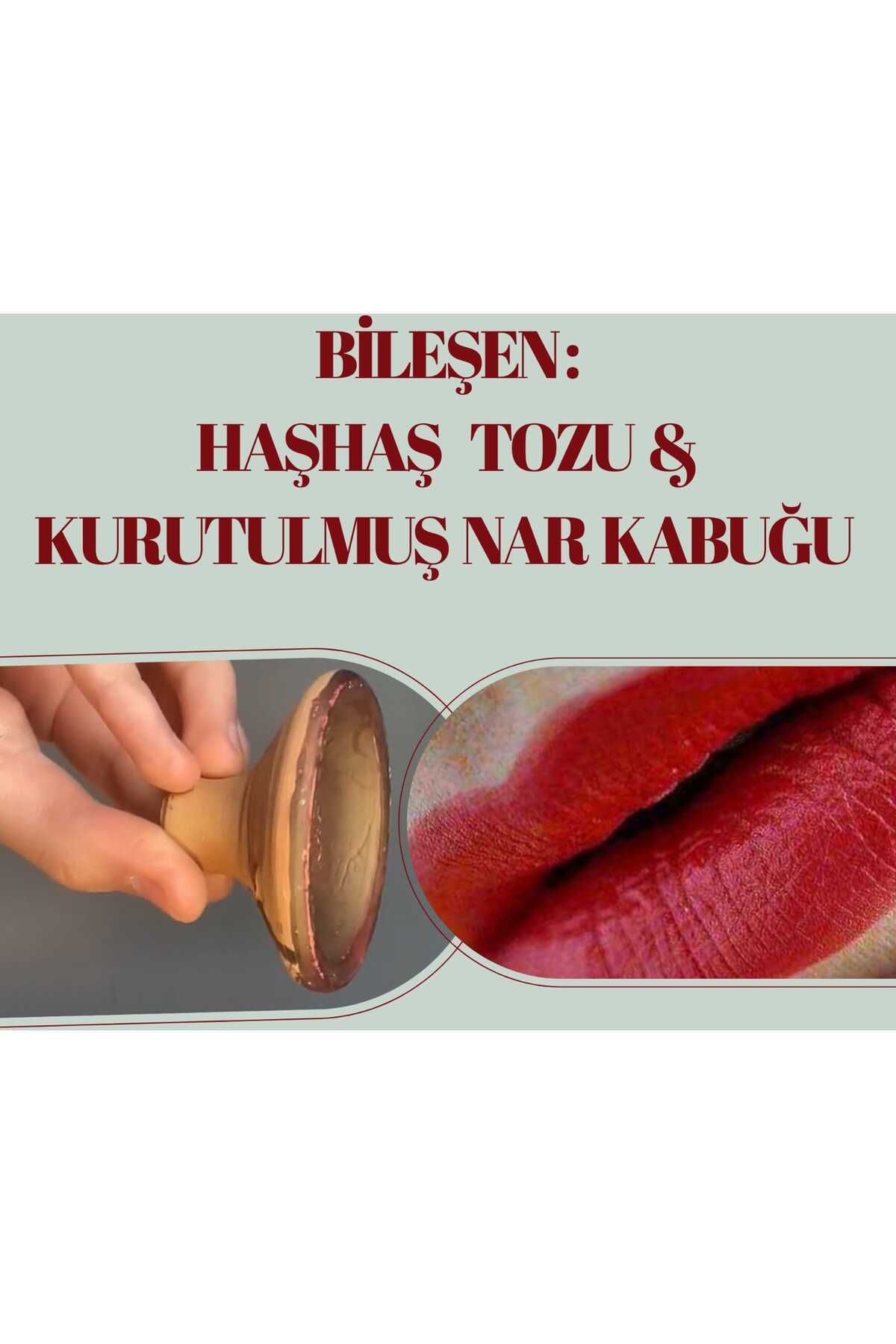 VİSKOYAT Geleneksel Fas Kırmızı Ruj -marakeş Ruju-otantik El Yapımı Kozmetik - Doğal Ruj 10cm