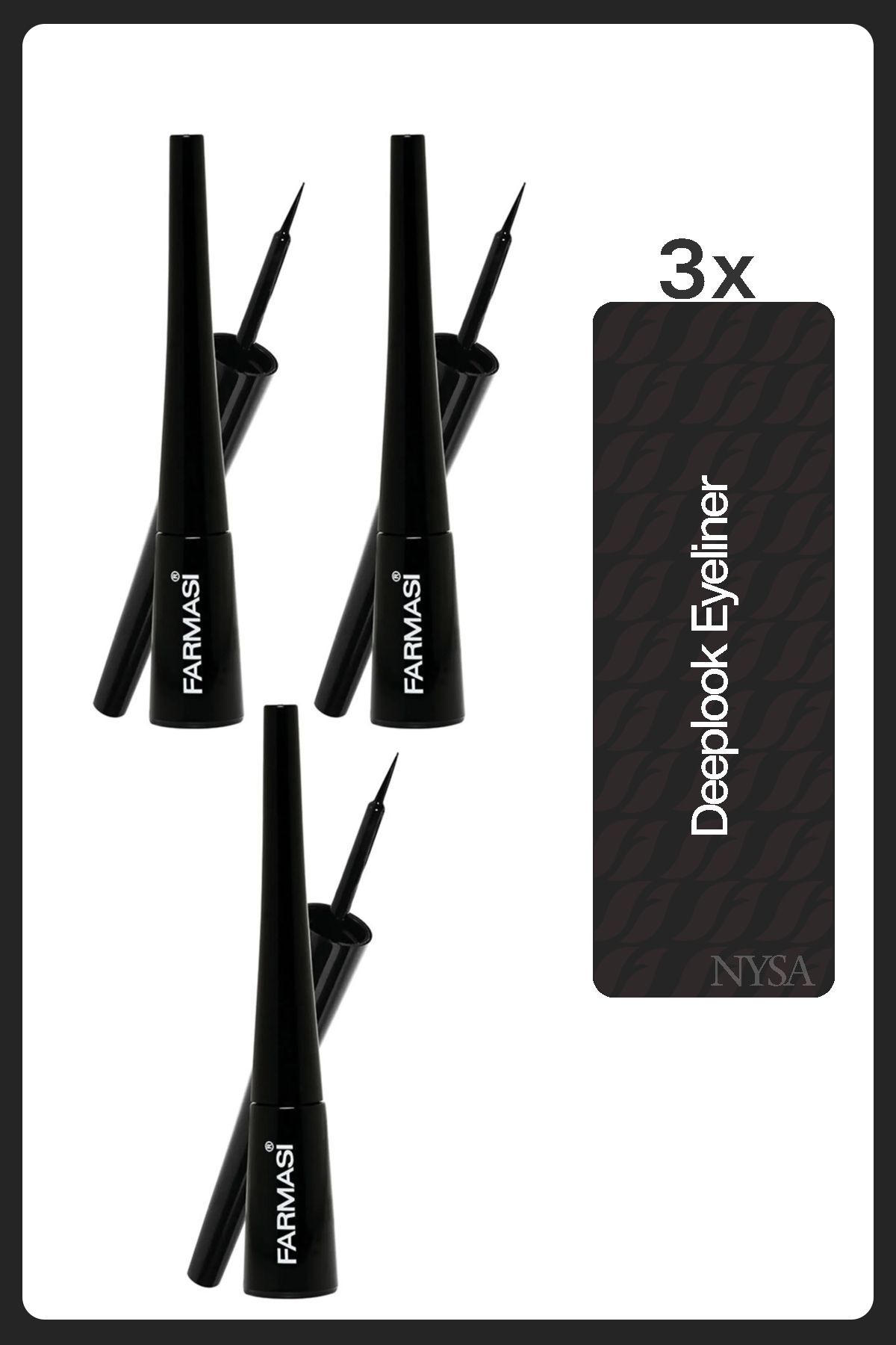 Farmasi Siyah Eyeliner - Deeplook 4.5 g - 3 Adet