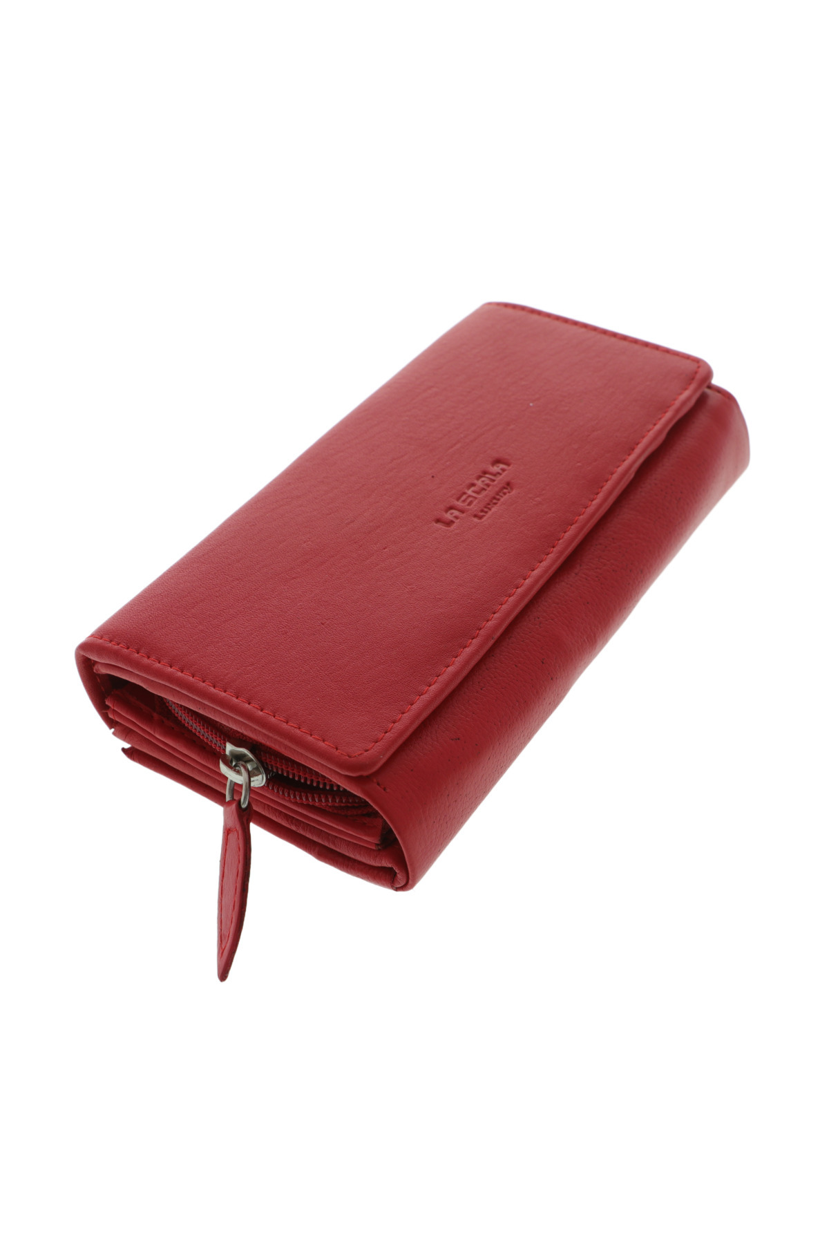 GiftExpress-Women's red wallet La Scala Luxury 18cm 3