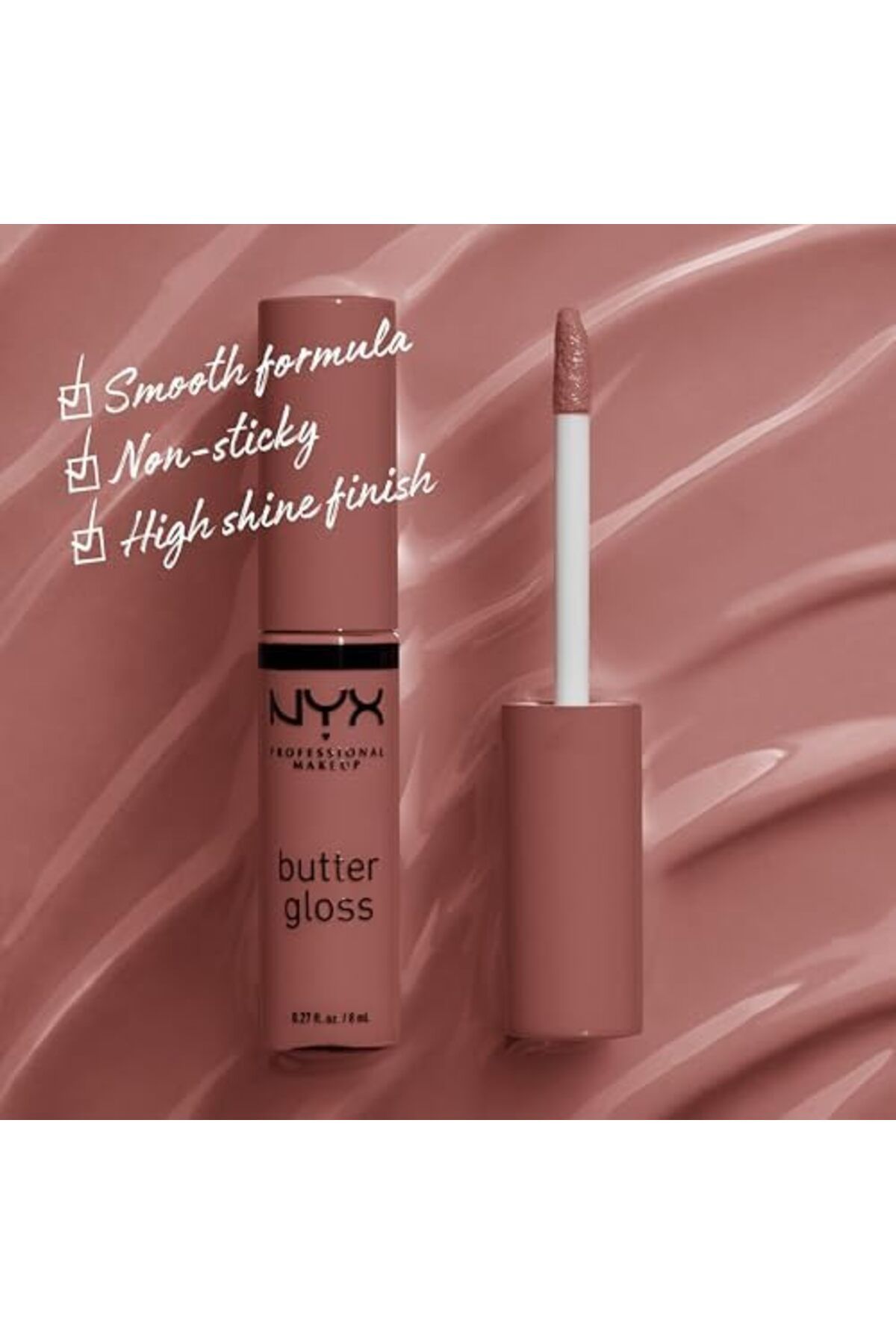 NYX Professional Makeup-NYX-BUTTER GLOSS NON-STICKY LIP GLOSS - SPIKED TOFFEE 8ml 4