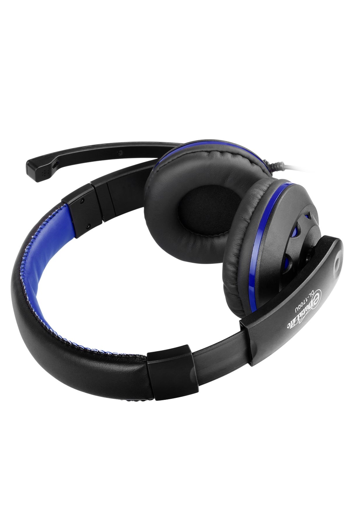 Datazone-DL-1700C Gaming Headset, blue color, wired, over-ear design, clear sound, noise isolation, 3